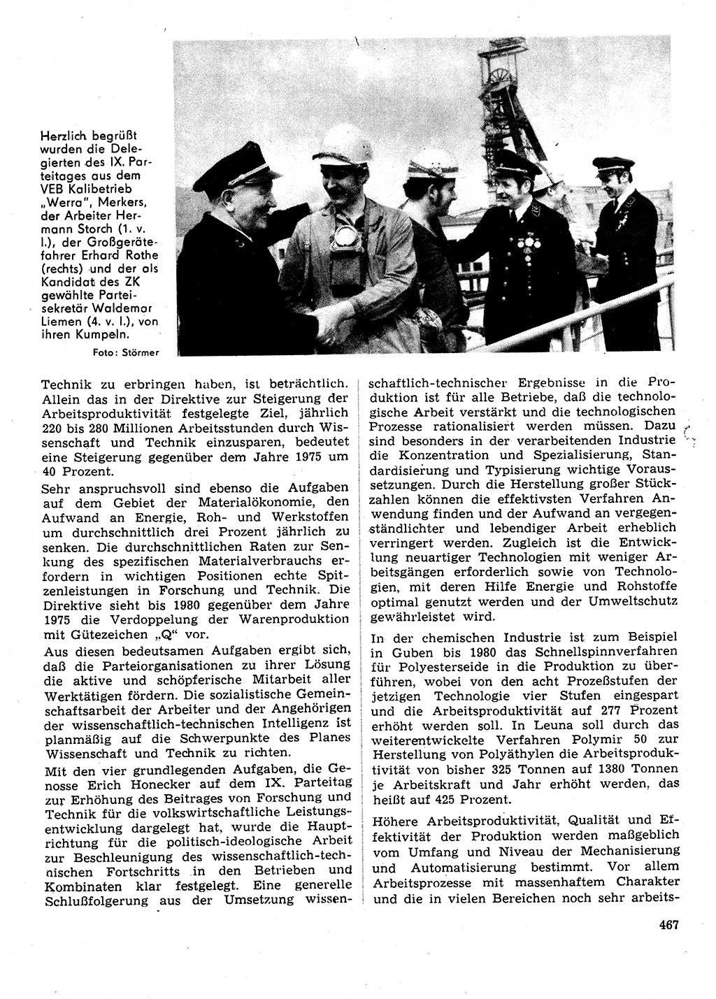 Neuer Weg (NW), Organ des Zentralkomitees (ZK) der SED (Sozialistische Einheitspartei Deutschlands) für Fragen des Parteilebens, 31. Jahrgang [Deutsche Demokratische Republik (DDR)] 1976, Seite 467 (NW ZK SED DDR 1976, S. 467)