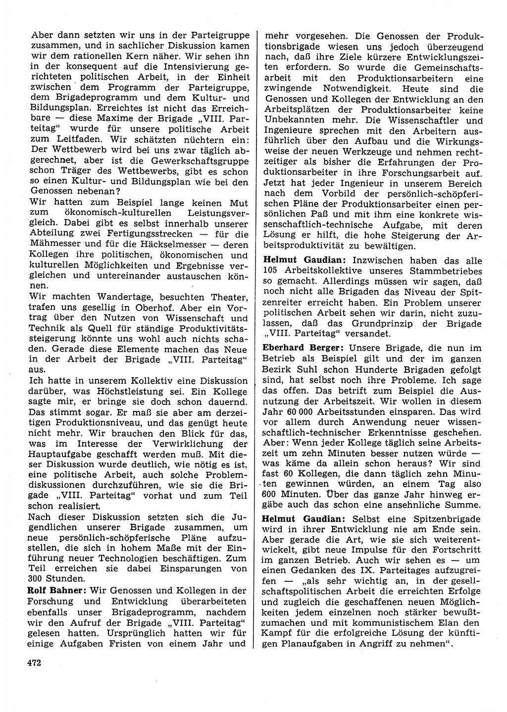 Neuer Weg (NW), Organ des Zentralkomitees (ZK) der SED (Sozialistische Einheitspartei Deutschlands) für Fragen des Parteilebens, 31. Jahrgang [Deutsche Demokratische Republik (DDR)] 1976, Seite 472 (NW ZK SED DDR 1976, S. 472)