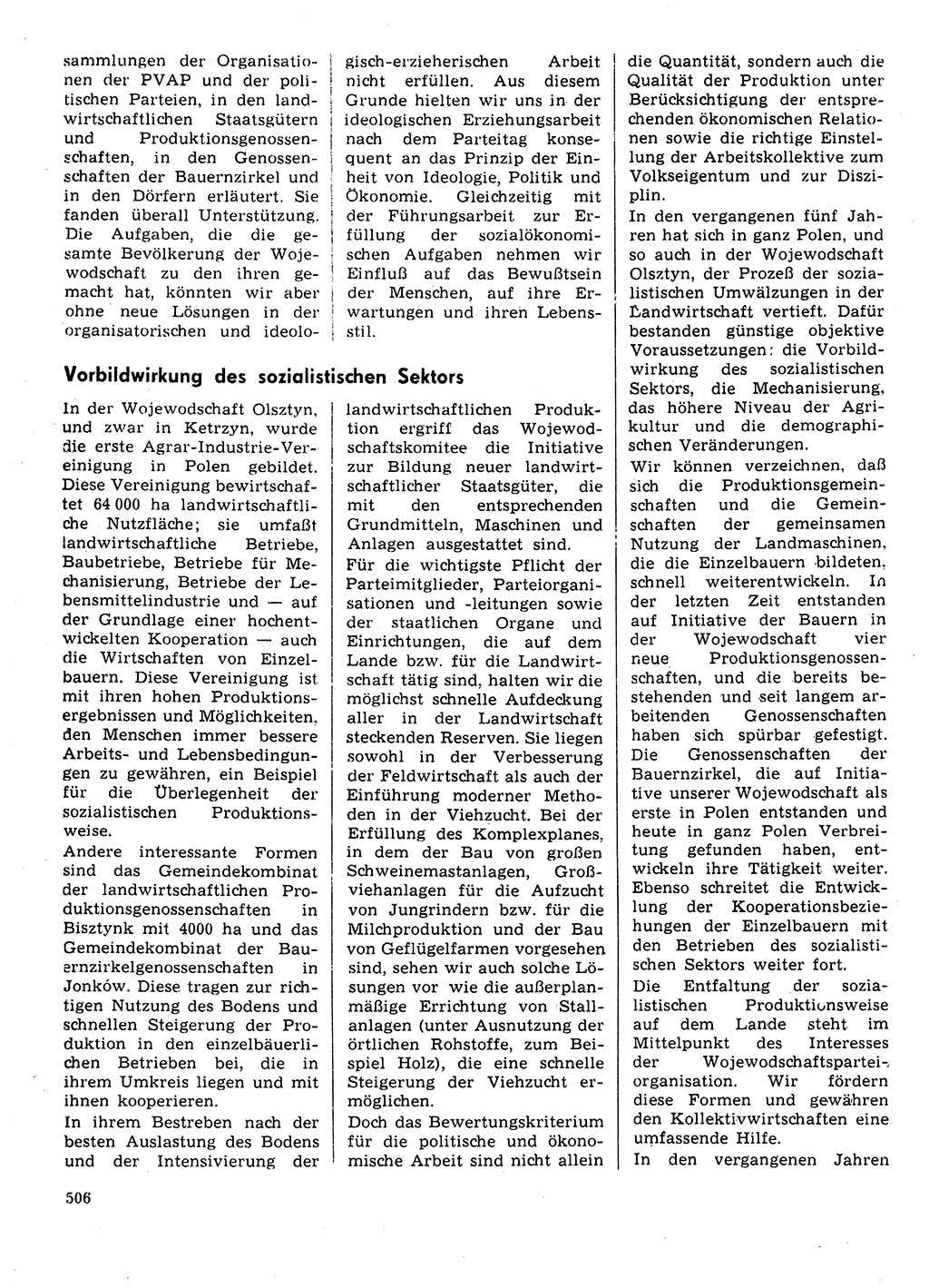Neuer Weg (NW), Organ des Zentralkomitees (ZK) der SED (Sozialistische Einheitspartei Deutschlands) für Fragen des Parteilebens, 31. Jahrgang [Deutsche Demokratische Republik (DDR)] 1976, Seite 506 (NW ZK SED DDR 1976, S. 506)