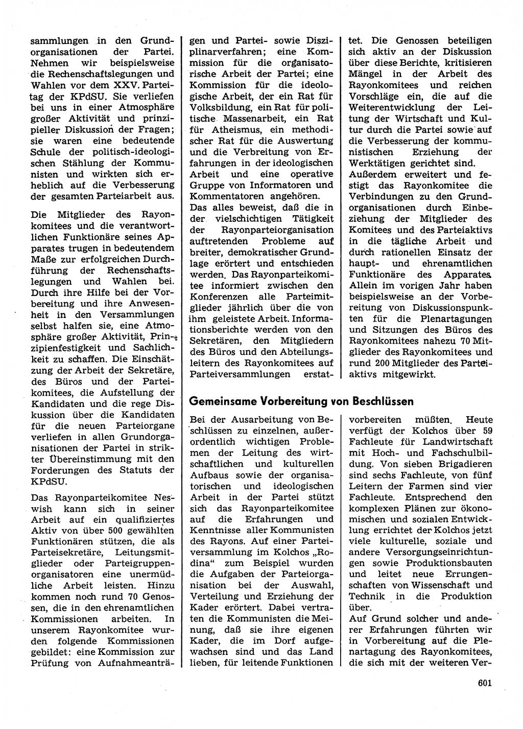 Neuer Weg (NW), Organ des Zentralkomitees (ZK) der SED (Sozialistische Einheitspartei Deutschlands) für Fragen des Parteilebens, 31. Jahrgang [Deutsche Demokratische Republik (DDR)] 1976, Seite 601 (NW ZK SED DDR 1976, S. 601)