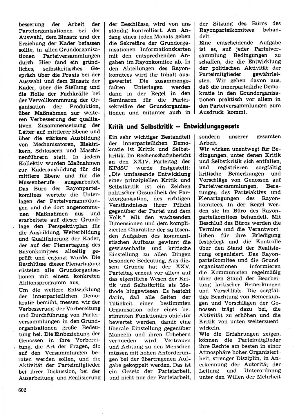 Neuer Weg (NW), Organ des Zentralkomitees (ZK) der SED (Sozialistische Einheitspartei Deutschlands) für Fragen des Parteilebens, 31. Jahrgang [Deutsche Demokratische Republik (DDR)] 1976, Seite 602 (NW ZK SED DDR 1976, S. 602)