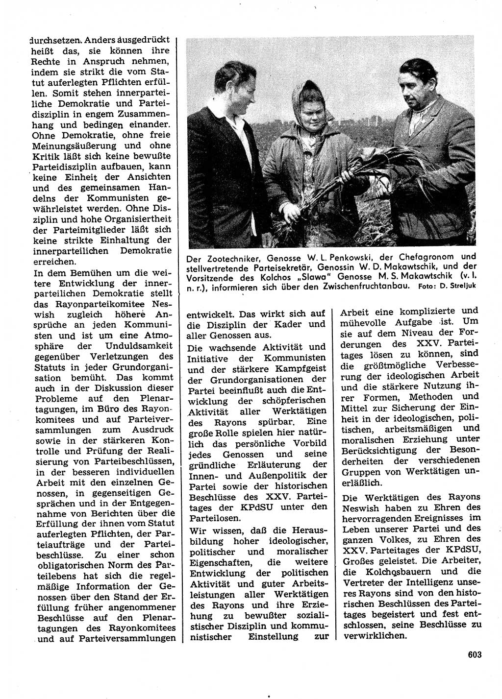 Neuer Weg (NW), Organ des Zentralkomitees (ZK) der SED (Sozialistische Einheitspartei Deutschlands) für Fragen des Parteilebens, 31. Jahrgang [Deutsche Demokratische Republik (DDR)] 1976, Seite 603 (NW ZK SED DDR 1976, S. 603)
