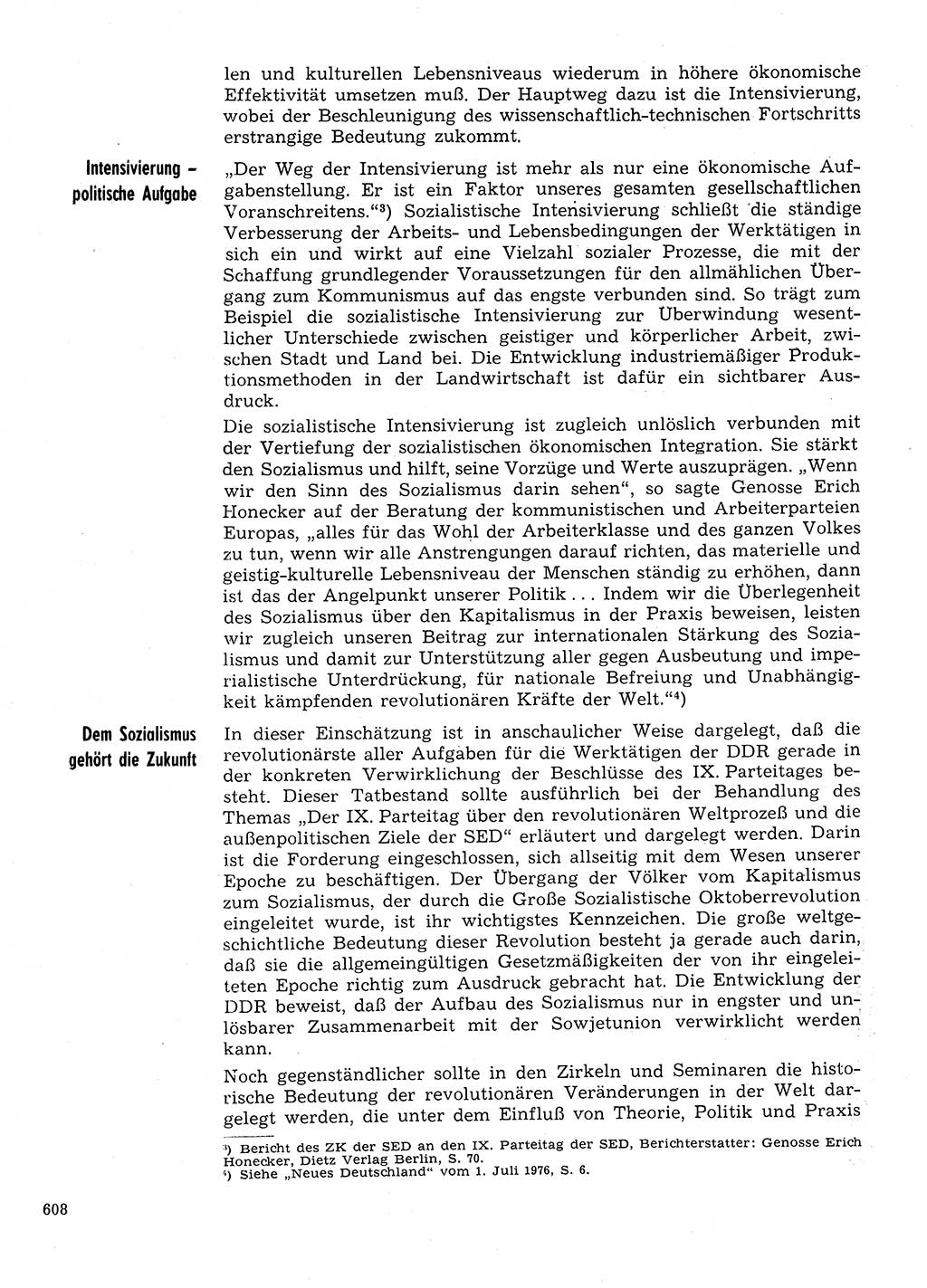 Neuer Weg (NW), Organ des Zentralkomitees (ZK) der SED (Sozialistische Einheitspartei Deutschlands) für Fragen des Parteilebens, 31. Jahrgang [Deutsche Demokratische Republik (DDR)] 1976, Seite 608 (NW ZK SED DDR 1976, S. 608)