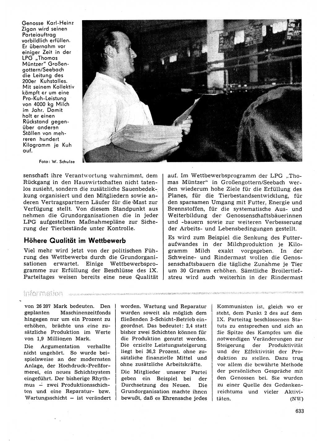 Neuer Weg (NW), Organ des Zentralkomitees (ZK) der SED (Sozialistische Einheitspartei Deutschlands) für Fragen des Parteilebens, 31. Jahrgang [Deutsche Demokratische Republik (DDR)] 1976, Seite 633 (NW ZK SED DDR 1976, S. 633)