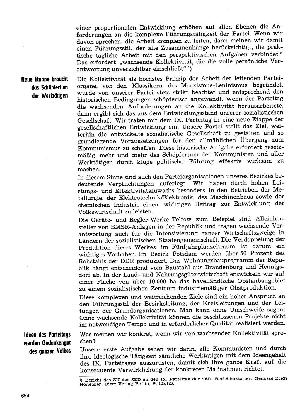 Neuer Weg (NW), Organ des Zentralkomitees (ZK) der SED (Sozialistische Einheitspartei Deutschlands) für Fragen des Parteilebens, 31. Jahrgang [Deutsche Demokratische Republik (DDR)] 1976, Seite 654 (NW ZK SED DDR 1976, S. 654)