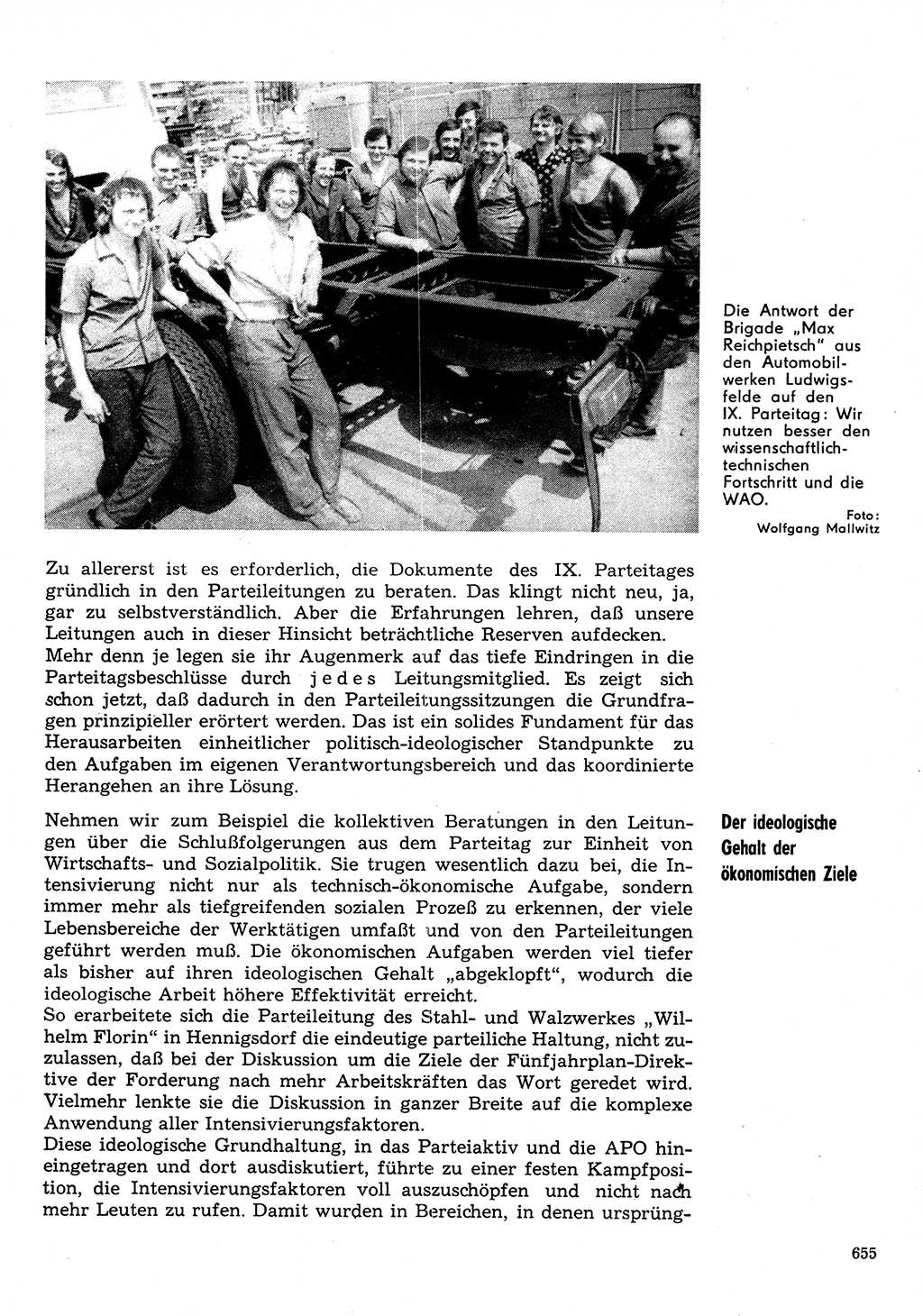 Neuer Weg (NW), Organ des Zentralkomitees (ZK) der SED (Sozialistische Einheitspartei Deutschlands) für Fragen des Parteilebens, 31. Jahrgang [Deutsche Demokratische Republik (DDR)] 1976, Seite 655 (NW ZK SED DDR 1976, S. 655)