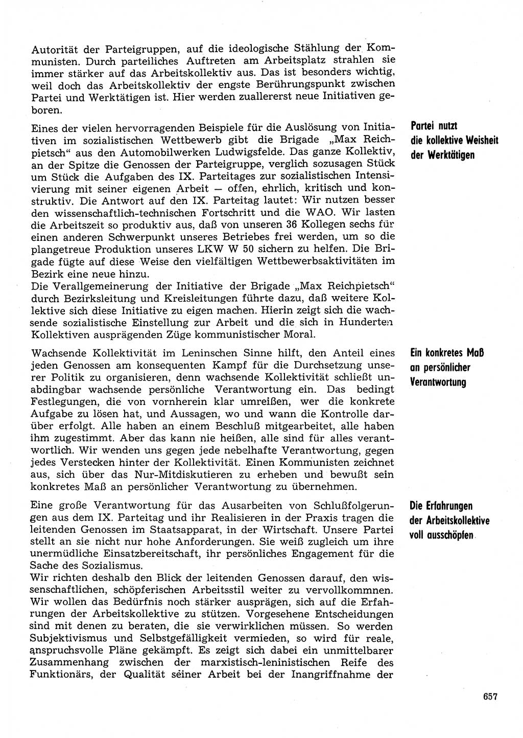 Neuer Weg (NW), Organ des Zentralkomitees (ZK) der SED (Sozialistische Einheitspartei Deutschlands) für Fragen des Parteilebens, 31. Jahrgang [Deutsche Demokratische Republik (DDR)] 1976, Seite 657 (NW ZK SED DDR 1976, S. 657)