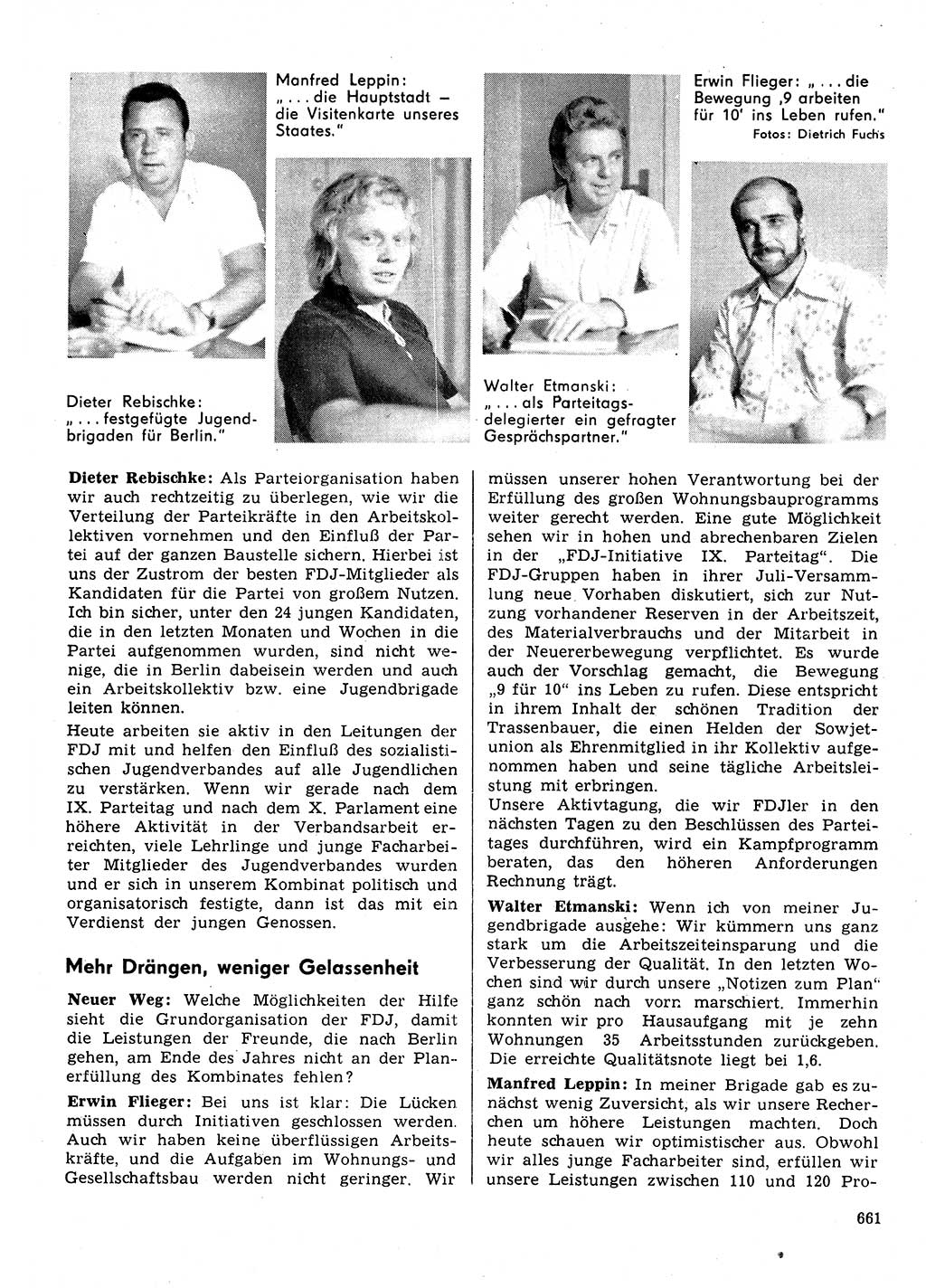 Neuer Weg (NW), Organ des Zentralkomitees (ZK) der SED (Sozialistische Einheitspartei Deutschlands) für Fragen des Parteilebens, 31. Jahrgang [Deutsche Demokratische Republik (DDR)] 1976, Seite 661 (NW ZK SED DDR 1976, S. 661)