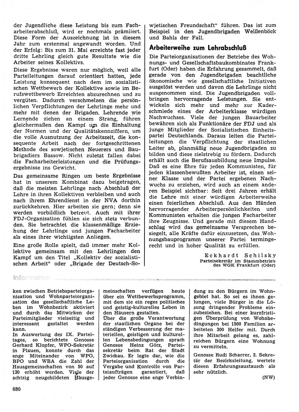 Neuer Weg (NW), Organ des Zentralkomitees (ZK) der SED (Sozialistische Einheitspartei Deutschlands) für Fragen des Parteilebens, 31. Jahrgang [Deutsche Demokratische Republik (DDR)] 1976, Seite 680 (NW ZK SED DDR 1976, S. 680)