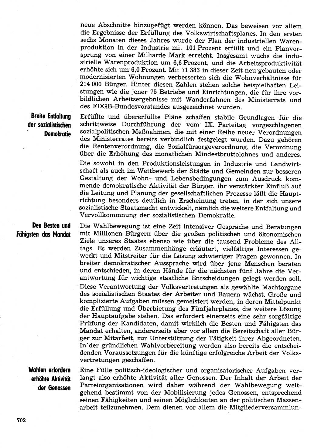 Neuer Weg (NW), Organ des Zentralkomitees (ZK) der SED (Sozialistische Einheitspartei Deutschlands) für Fragen des Parteilebens, 31. Jahrgang [Deutsche Demokratische Republik (DDR)] 1976, Seite 702 (NW ZK SED DDR 1976, S. 702)