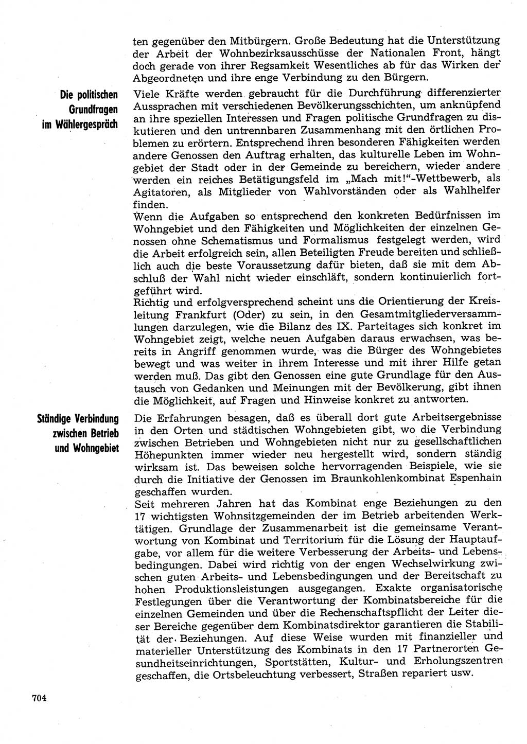 Neuer Weg (NW), Organ des Zentralkomitees (ZK) der SED (Sozialistische Einheitspartei Deutschlands) für Fragen des Parteilebens, 31. Jahrgang [Deutsche Demokratische Republik (DDR)] 1976, Seite 704 (NW ZK SED DDR 1976, S. 704)