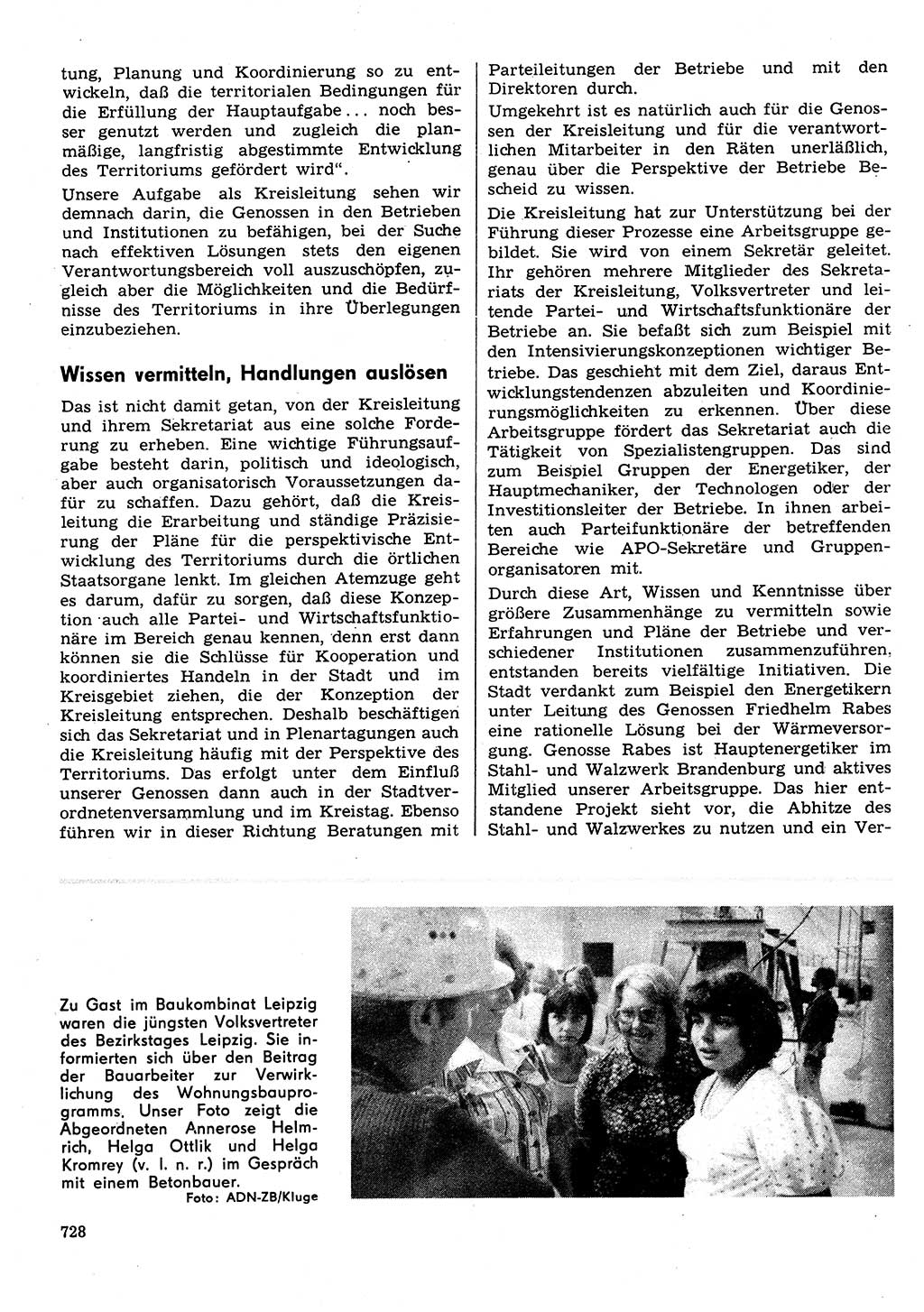 Neuer Weg (NW), Organ des Zentralkomitees (ZK) der SED (Sozialistische Einheitspartei Deutschlands) für Fragen des Parteilebens, 31. Jahrgang [Deutsche Demokratische Republik (DDR)] 1976, Seite 728 (NW ZK SED DDR 1976, S. 728)