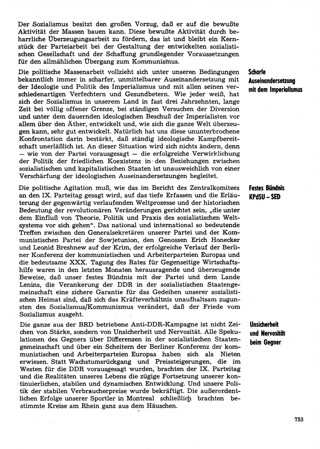 Neuer Weg (NW), Organ des Zentralkomitees (ZK) der SED (Sozialistische Einheitspartei Deutschlands) für Fragen des Parteilebens, 31. Jahrgang [Deutsche Demokratische Republik (DDR)] 1976, Seite 753 (NW ZK SED DDR 1976, S. 753)