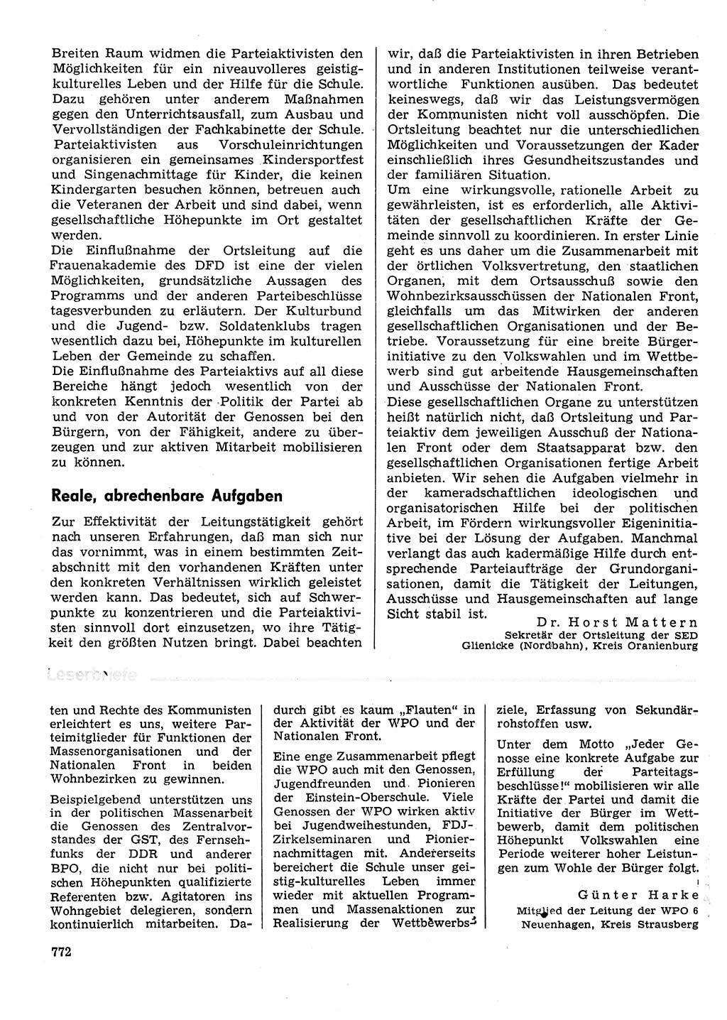 Neuer Weg (NW), Organ des Zentralkomitees (ZK) der SED (Sozialistische Einheitspartei Deutschlands) für Fragen des Parteilebens, 31. Jahrgang [Deutsche Demokratische Republik (DDR)] 1976, Seite 772 (NW ZK SED DDR 1976, S. 772)