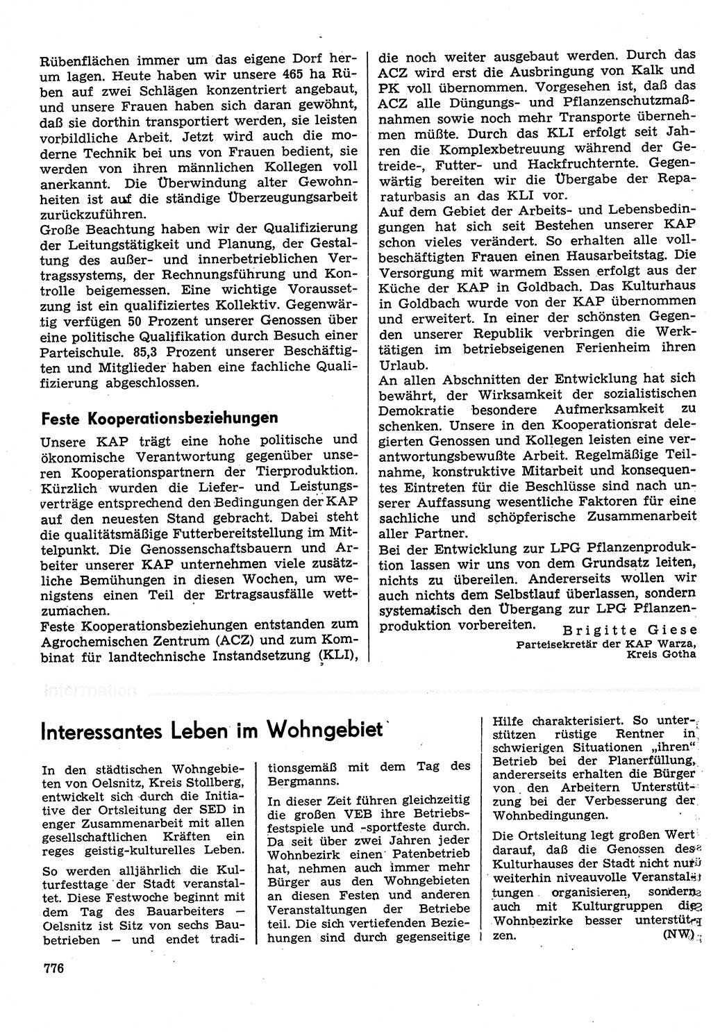 Neuer Weg (NW), Organ des Zentralkomitees (ZK) der SED (Sozialistische Einheitspartei Deutschlands) für Fragen des Parteilebens, 31. Jahrgang [Deutsche Demokratische Republik (DDR)] 1976, Seite 776 (NW ZK SED DDR 1976, S. 776)
