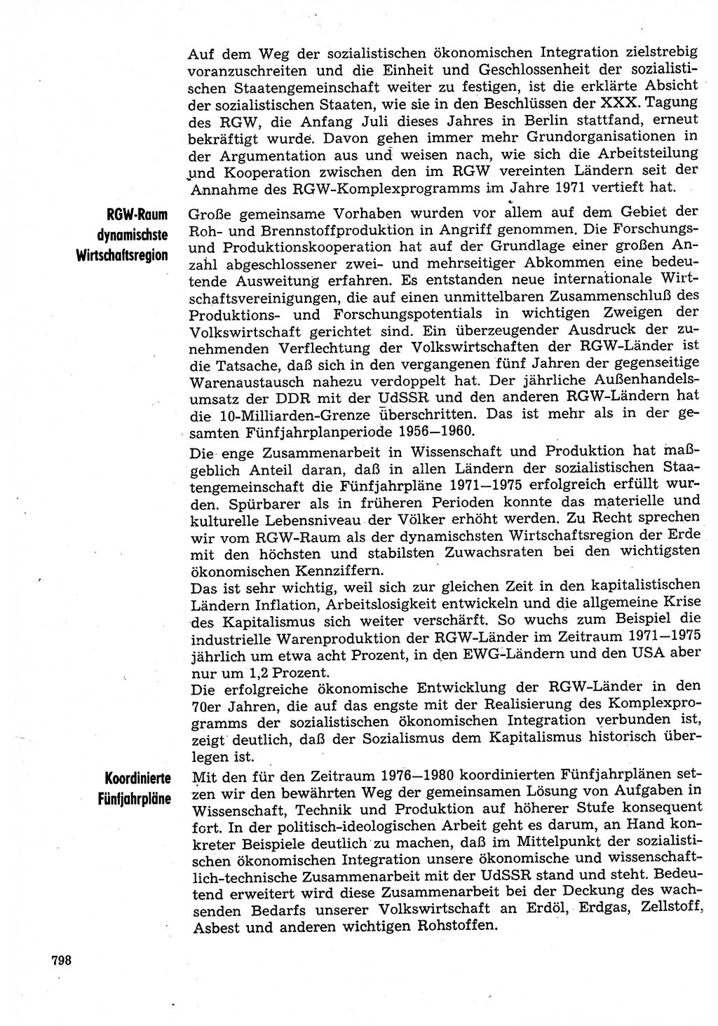 Neuer Weg (NW), Organ des Zentralkomitees (ZK) der SED (Sozialistische Einheitspartei Deutschlands) für Fragen des Parteilebens, 31. Jahrgang [Deutsche Demokratische Republik (DDR)] 1976, Seite 798 (NW ZK SED DDR 1976, S. 798)