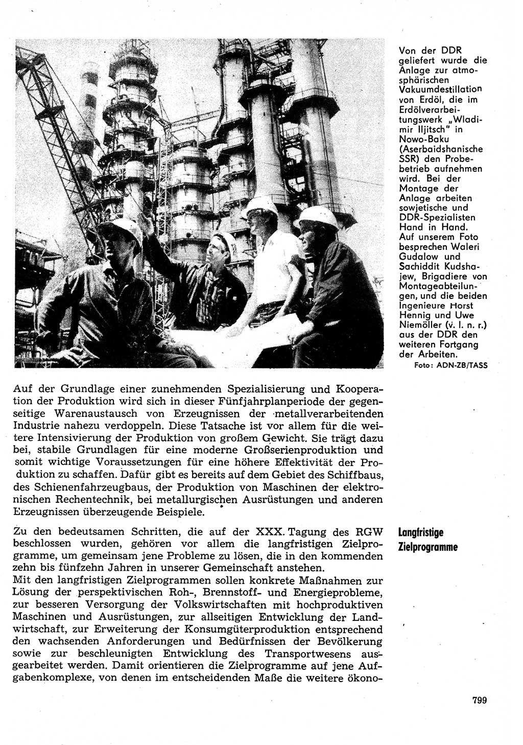 Neuer Weg (NW), Organ des Zentralkomitees (ZK) der SED (Sozialistische Einheitspartei Deutschlands) für Fragen des Parteilebens, 31. Jahrgang [Deutsche Demokratische Republik (DDR)] 1976, Seite 799 (NW ZK SED DDR 1976, S. 799)