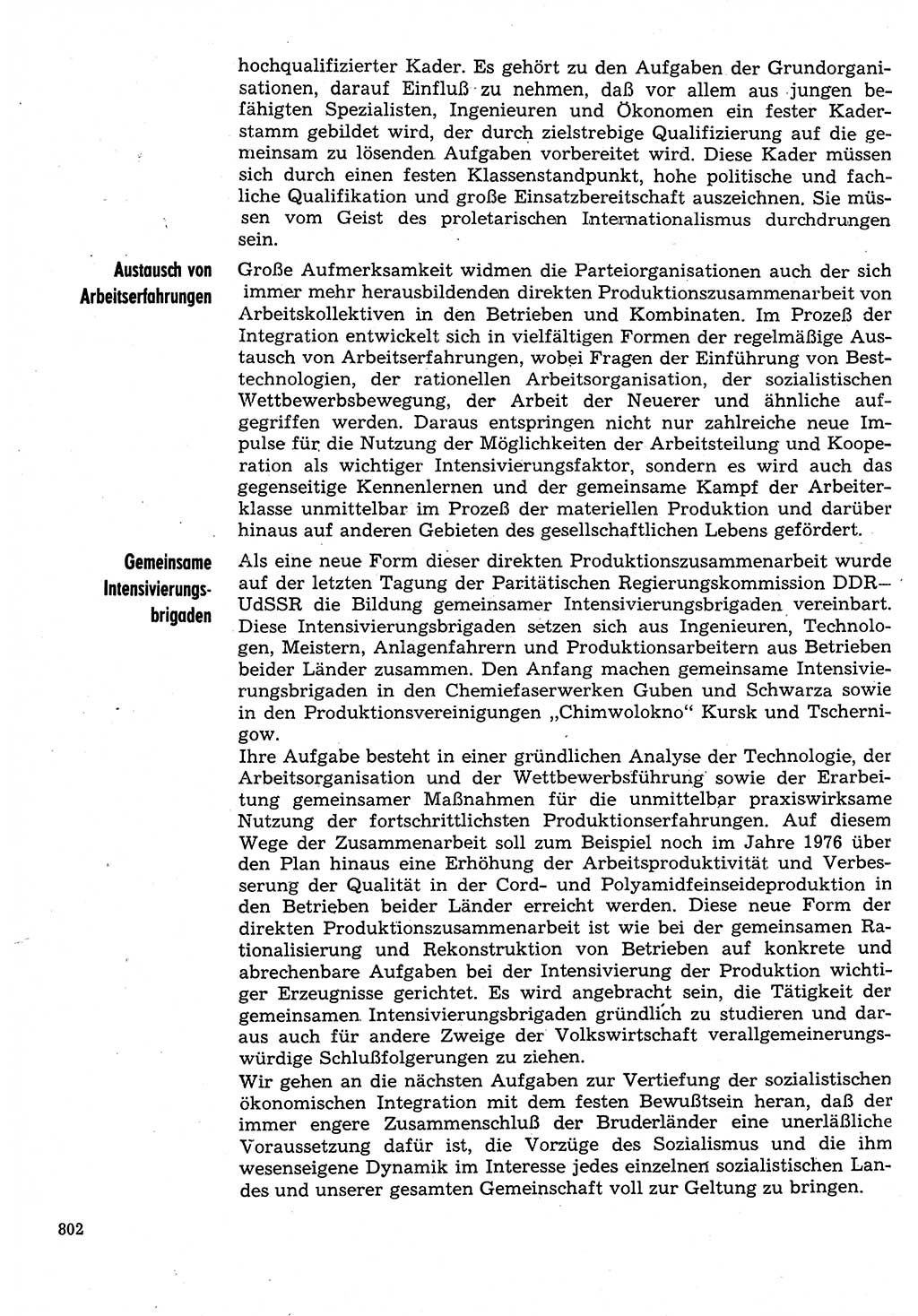 Neuer Weg (NW), Organ des Zentralkomitees (ZK) der SED (Sozialistische Einheitspartei Deutschlands) für Fragen des Parteilebens, 31. Jahrgang [Deutsche Demokratische Republik (DDR)] 1976, Seite 802 (NW ZK SED DDR 1976, S. 802)