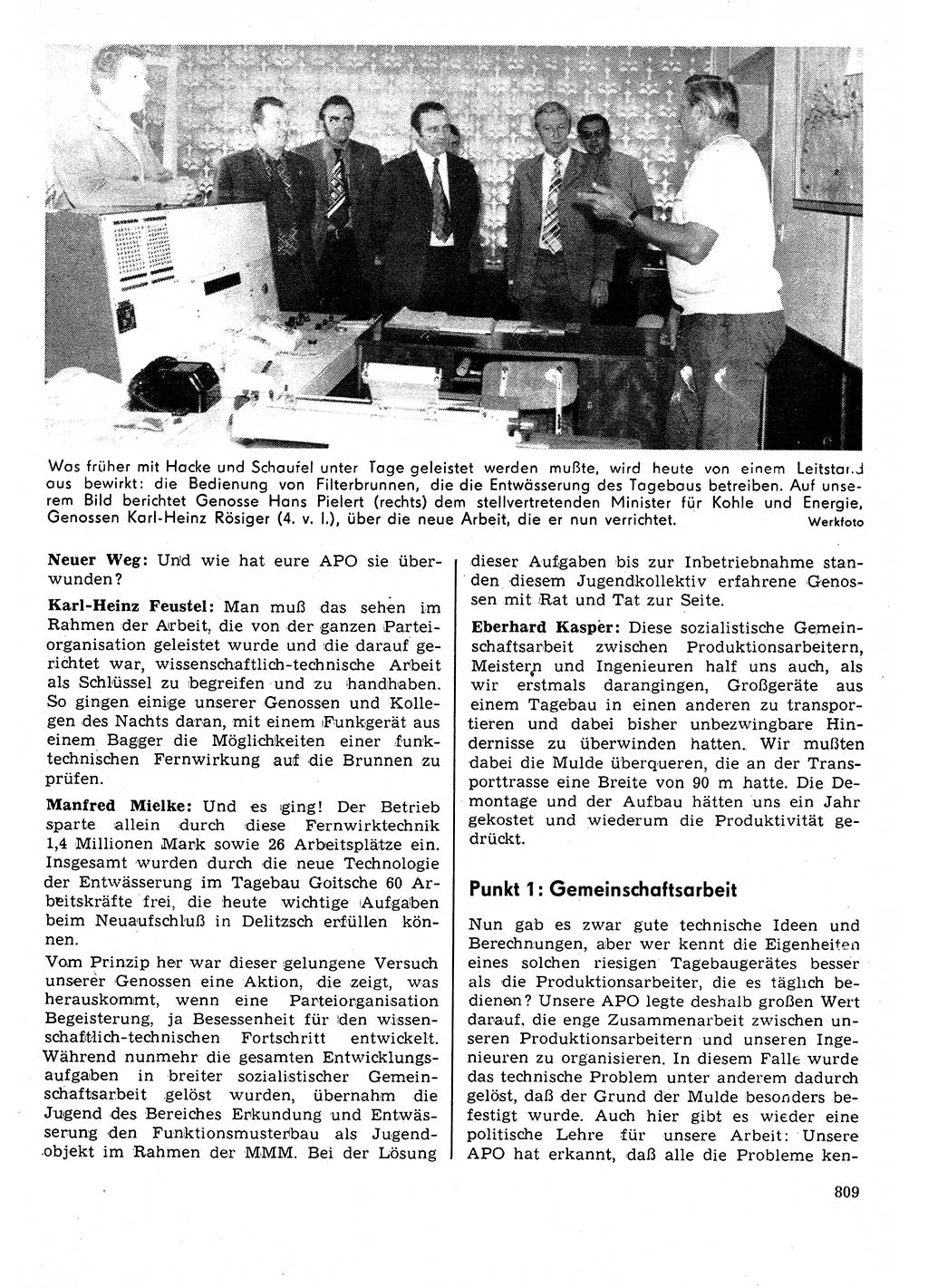 Neuer Weg (NW), Organ des Zentralkomitees (ZK) der SED (Sozialistische Einheitspartei Deutschlands) für Fragen des Parteilebens, 31. Jahrgang [Deutsche Demokratische Republik (DDR)] 1976, Seite 809 (NW ZK SED DDR 1976, S. 809)