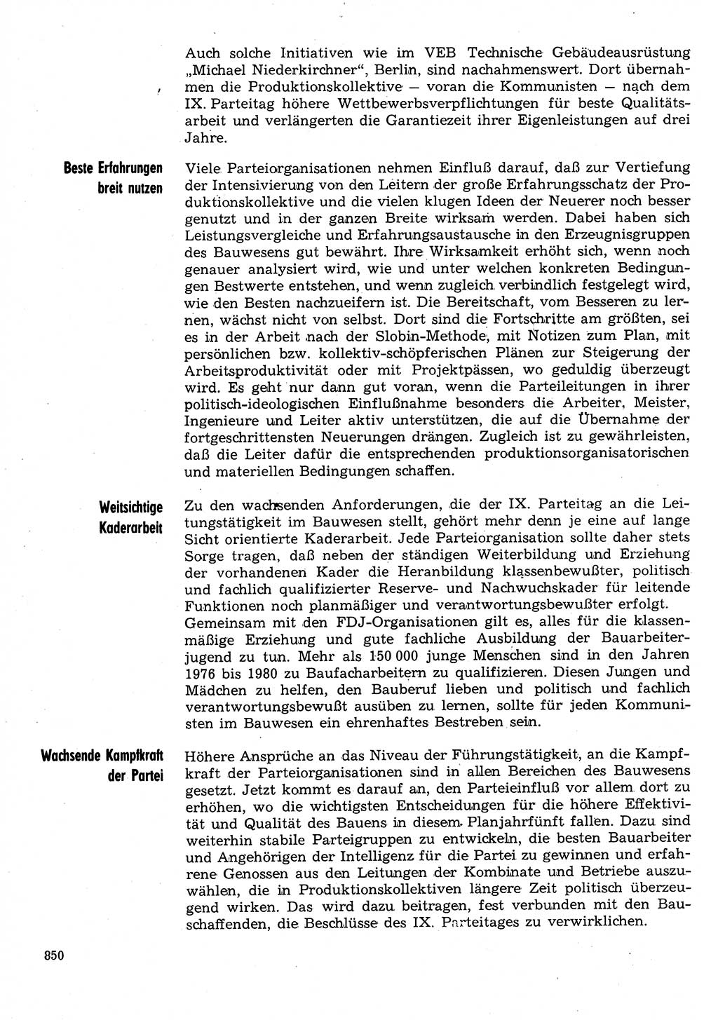 Neuer Weg (NW), Organ des Zentralkomitees (ZK) der SED (Sozialistische Einheitspartei Deutschlands) für Fragen des Parteilebens, 31. Jahrgang [Deutsche Demokratische Republik (DDR)] 1976, Seite 850 (NW ZK SED DDR 1976, S. 850)