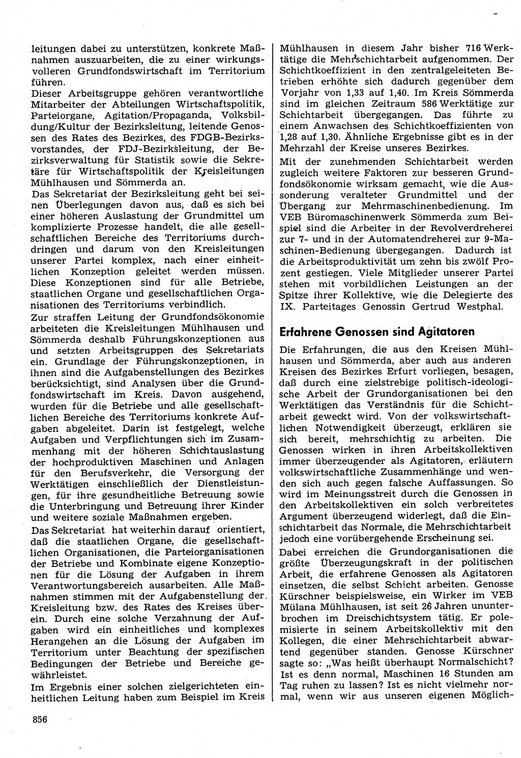 Neuer Weg (NW), Organ des Zentralkomitees (ZK) der SED (Sozialistische Einheitspartei Deutschlands) für Fragen des Parteilebens, 31. Jahrgang [Deutsche Demokratische Republik (DDR)] 1976, Seite 856 (NW ZK SED DDR 1976, S. 856)