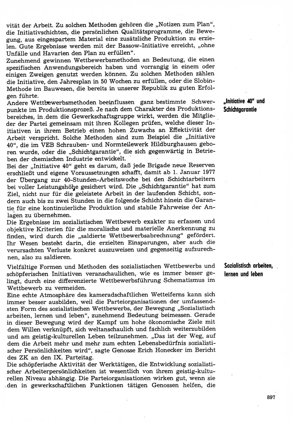 Neuer Weg (NW), Organ des Zentralkomitees (ZK) der SED (Sozialistische Einheitspartei Deutschlands) für Fragen des Parteilebens, 31. Jahrgang [Deutsche Demokratische Republik (DDR)] 1976, Seite 897 (NW ZK SED DDR 1976, S. 897)