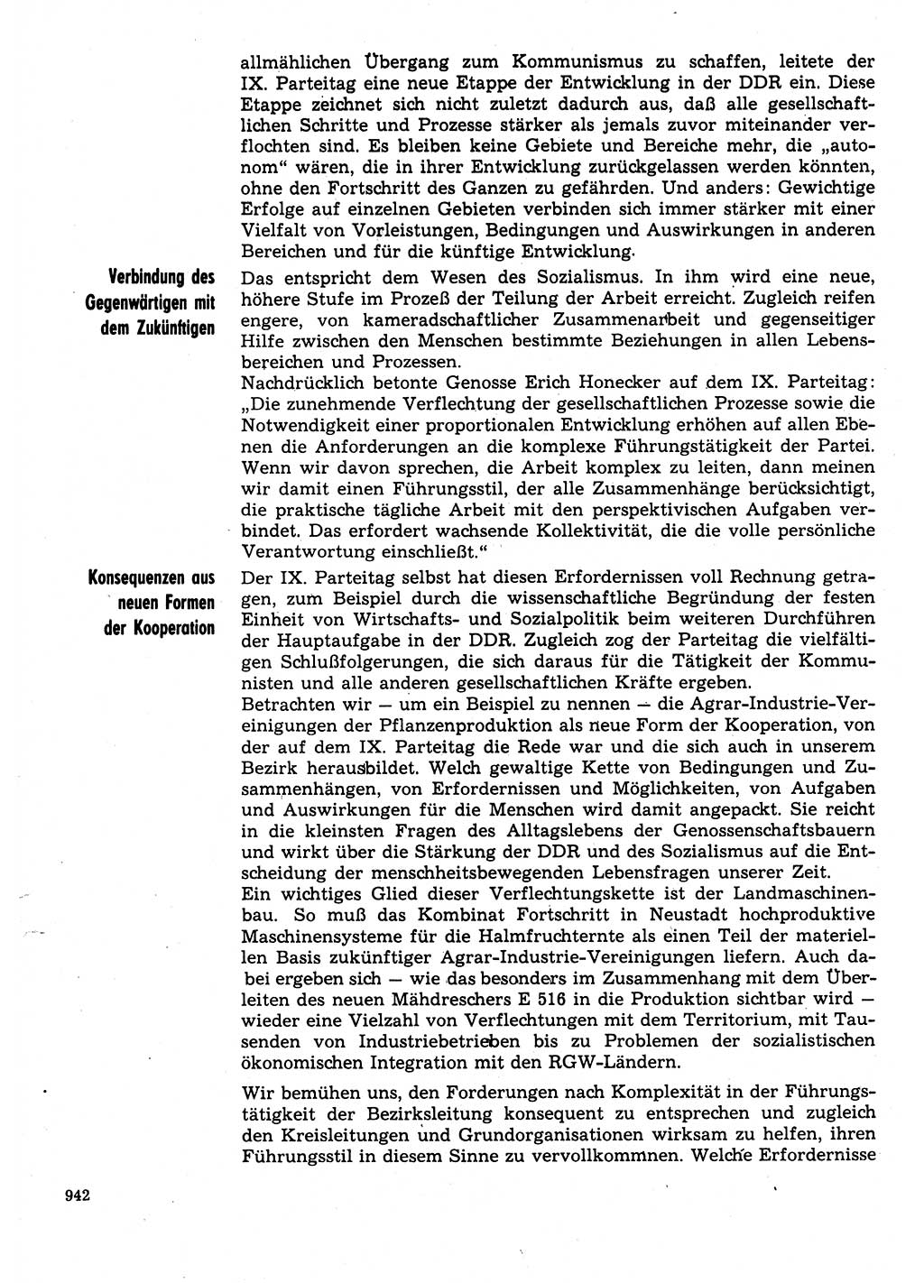 Neuer Weg (NW), Organ des Zentralkomitees (ZK) der SED (Sozialistische Einheitspartei Deutschlands) für Fragen des Parteilebens, 31. Jahrgang [Deutsche Demokratische Republik (DDR)] 1976, Seite 942 (NW ZK SED DDR 1976, S. 942)