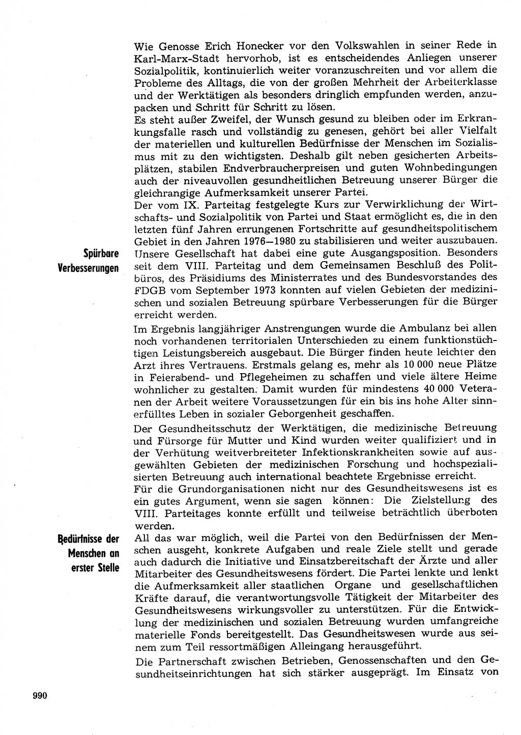 Neuer Weg (NW), Organ des Zentralkomitees (ZK) der SED (Sozialistische Einheitspartei Deutschlands) für Fragen des Parteilebens, 31. Jahrgang [Deutsche Demokratische Republik (DDR)] 1976, Seite 990 (NW ZK SED DDR 1976, S. 990)