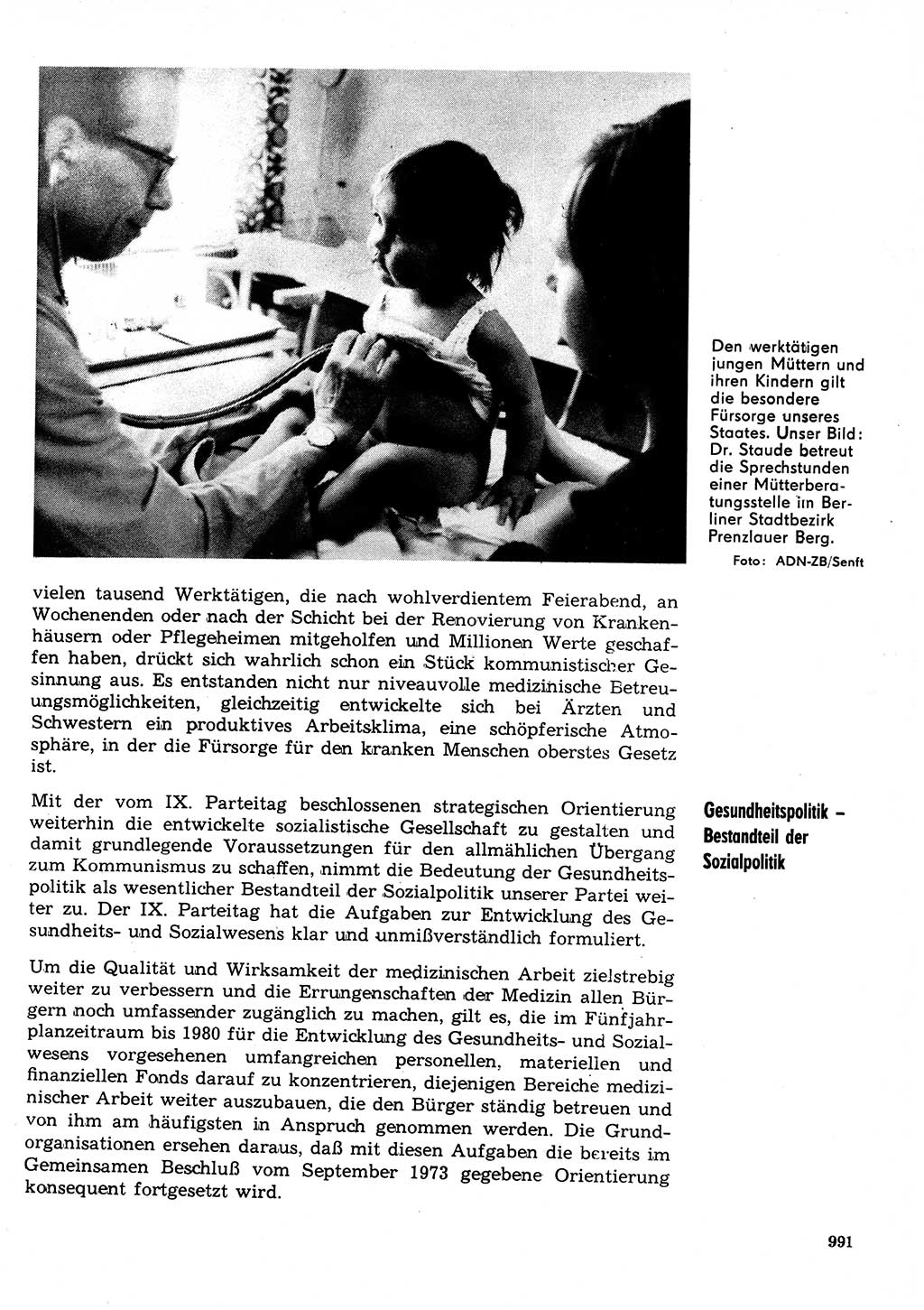 Neuer Weg (NW), Organ des Zentralkomitees (ZK) der SED (Sozialistische Einheitspartei Deutschlands) für Fragen des Parteilebens, 31. Jahrgang [Deutsche Demokratische Republik (DDR)] 1976, Seite 991 (NW ZK SED DDR 1976, S. 991)