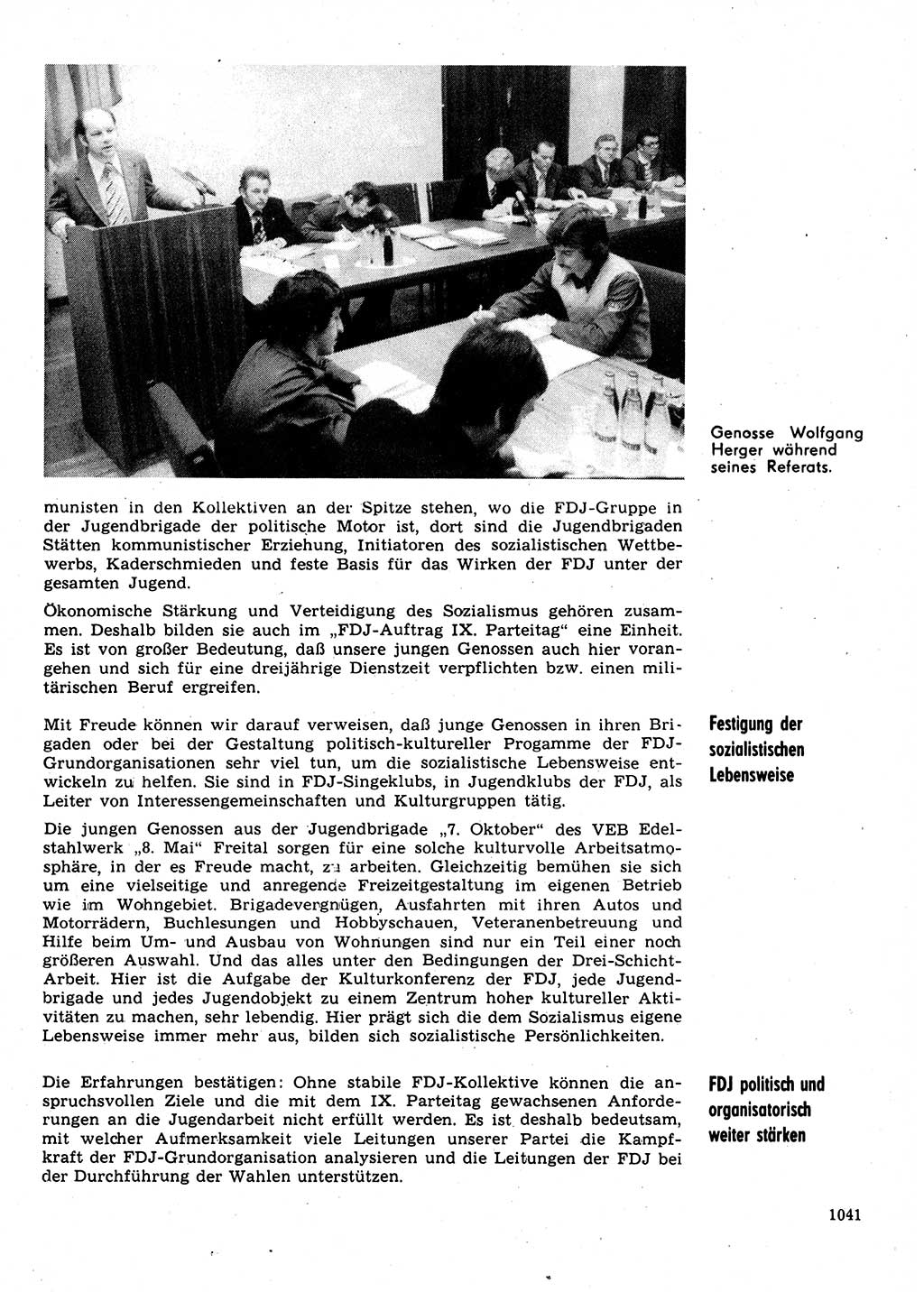 Neuer Weg (NW), Organ des Zentralkomitees (ZK) der SED (Sozialistische Einheitspartei Deutschlands) für Fragen des Parteilebens, 31. Jahrgang [Deutsche Demokratische Republik (DDR)] 1976, Seite 1041 (NW ZK SED DDR 1976, S. 1041)