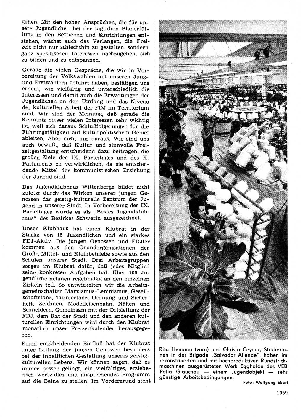 Neuer Weg (NW), Organ des Zentralkomitees (ZK) der SED (Sozialistische Einheitspartei Deutschlands) für Fragen des Parteilebens, 31. Jahrgang [Deutsche Demokratische Republik (DDR)] 1976, Seite 1059 (NW ZK SED DDR 1976, S. 1059)