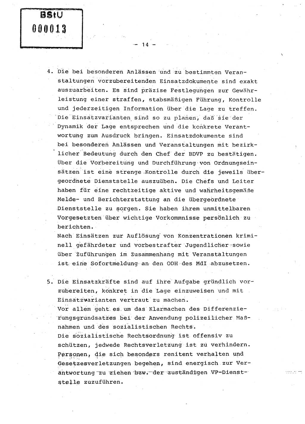 Zur vorbeugenden politisch-operativen Abwehrarbeit unter negativ-dekadenten Jugentlichen und Jungerwachsenen, Ministerium für Staatssicherheit (MfS) [Deutsche Demokratische Republik (DDR)], Der Minister (Generaloberst Erich Mielke), Vertrauliche Verschlußsache (VVS) 008-1227/76, Berlin 1976, Seite 14 (Pol.-Op. Abw.-Arb. J. DDR MfS Min. VVS 008-1227/76 1976, S. 14)