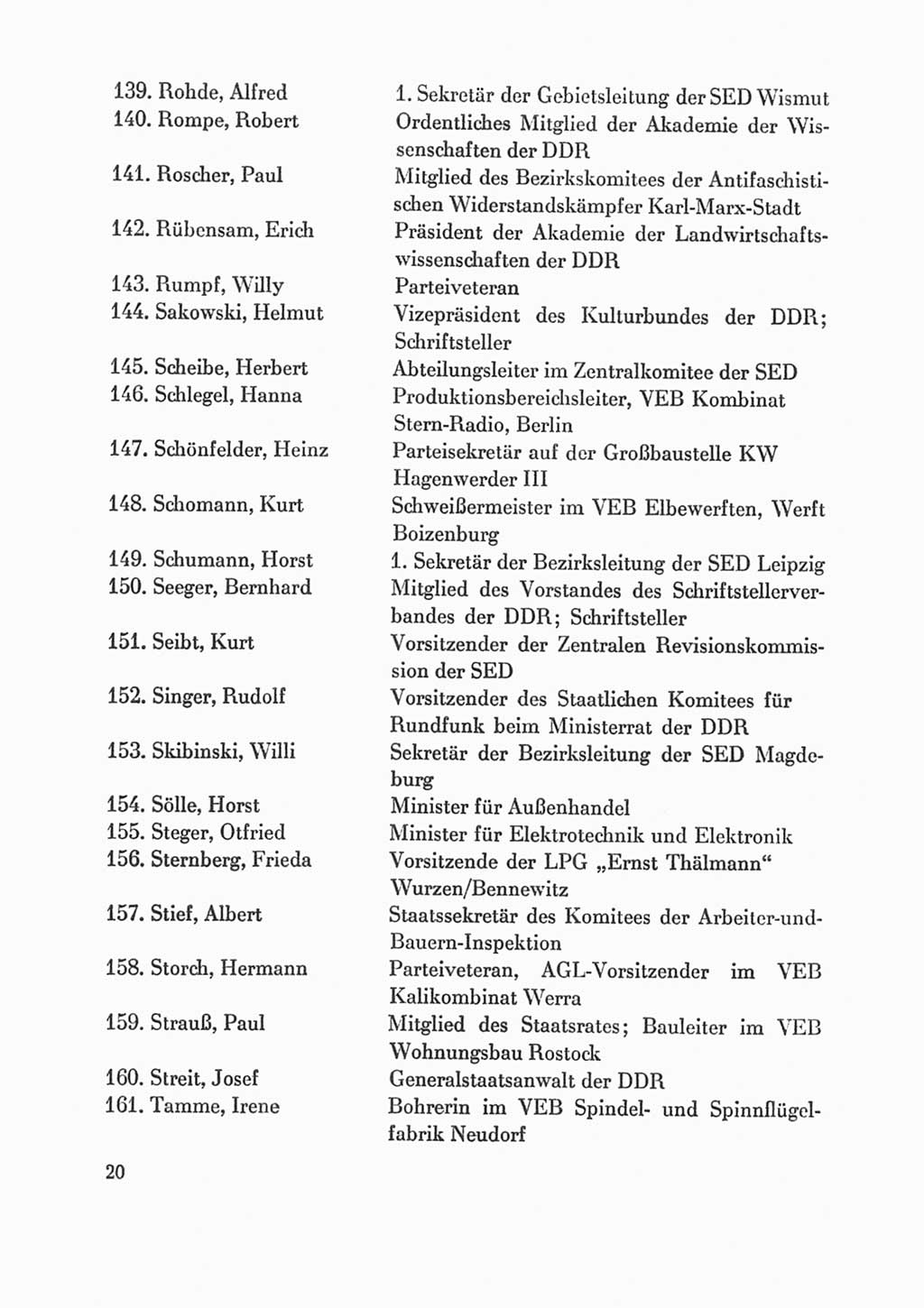 Protokoll der Verhandlungen des Ⅸ. Parteitages der Sozialistischen Einheitspartei Deutschlands (SED) [Deutsche Demokratische Republik (DDR)] 1976, Band 1, Seite 20 (Prot. Verh. Ⅸ. PT SED DDR 1976, Bd. 1, S. 20)