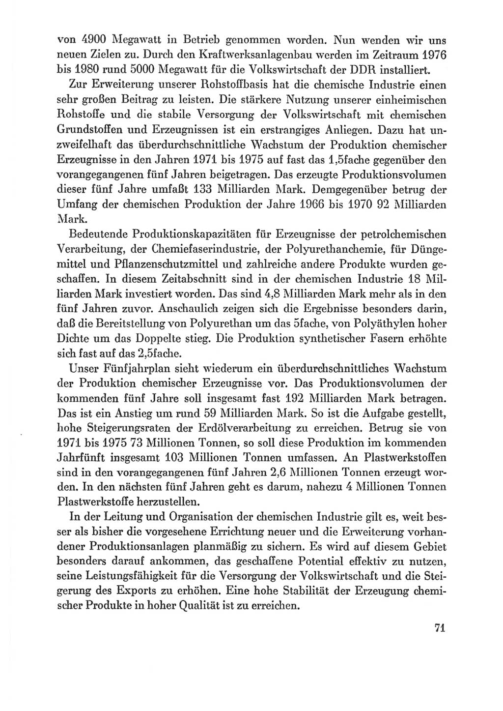 Protokoll der Verhandlungen des Ⅸ. Parteitages der Sozialistischen Einheitspartei Deutschlands (SED) [Deutsche Demokratische Republik (DDR)] 1976, Band 1, Seite 71 (Prot. Verh. Ⅸ. PT SED DDR 1976, Bd. 1, S. 71)