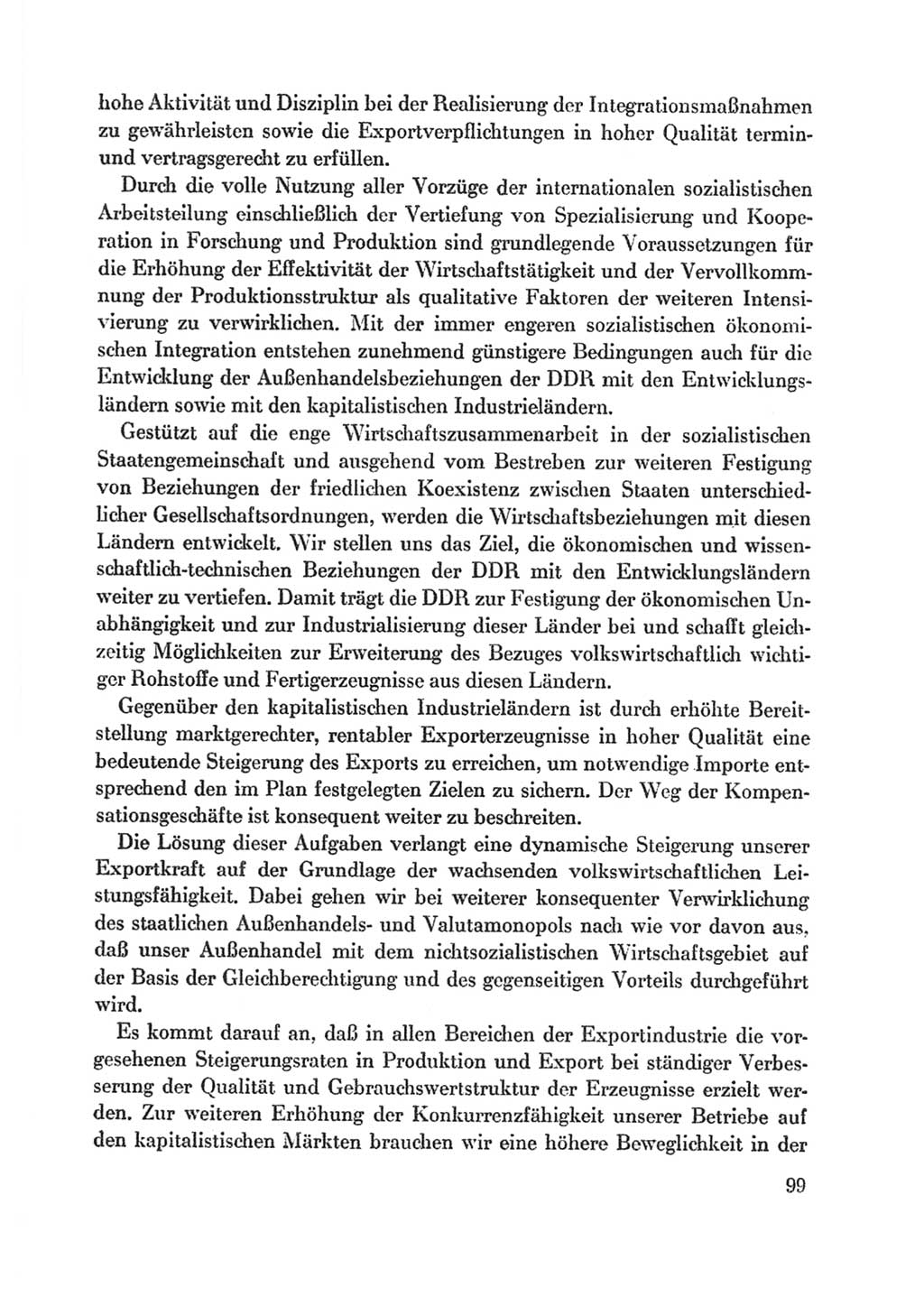 Protokoll der Verhandlungen des Ⅸ. Parteitages der Sozialistischen Einheitspartei Deutschlands (SED) [Deutsche Demokratische Republik (DDR)] 1976, Band 1, Seite 99 (Prot. Verh. Ⅸ. PT SED DDR 1976, Bd. 1, S. 99)