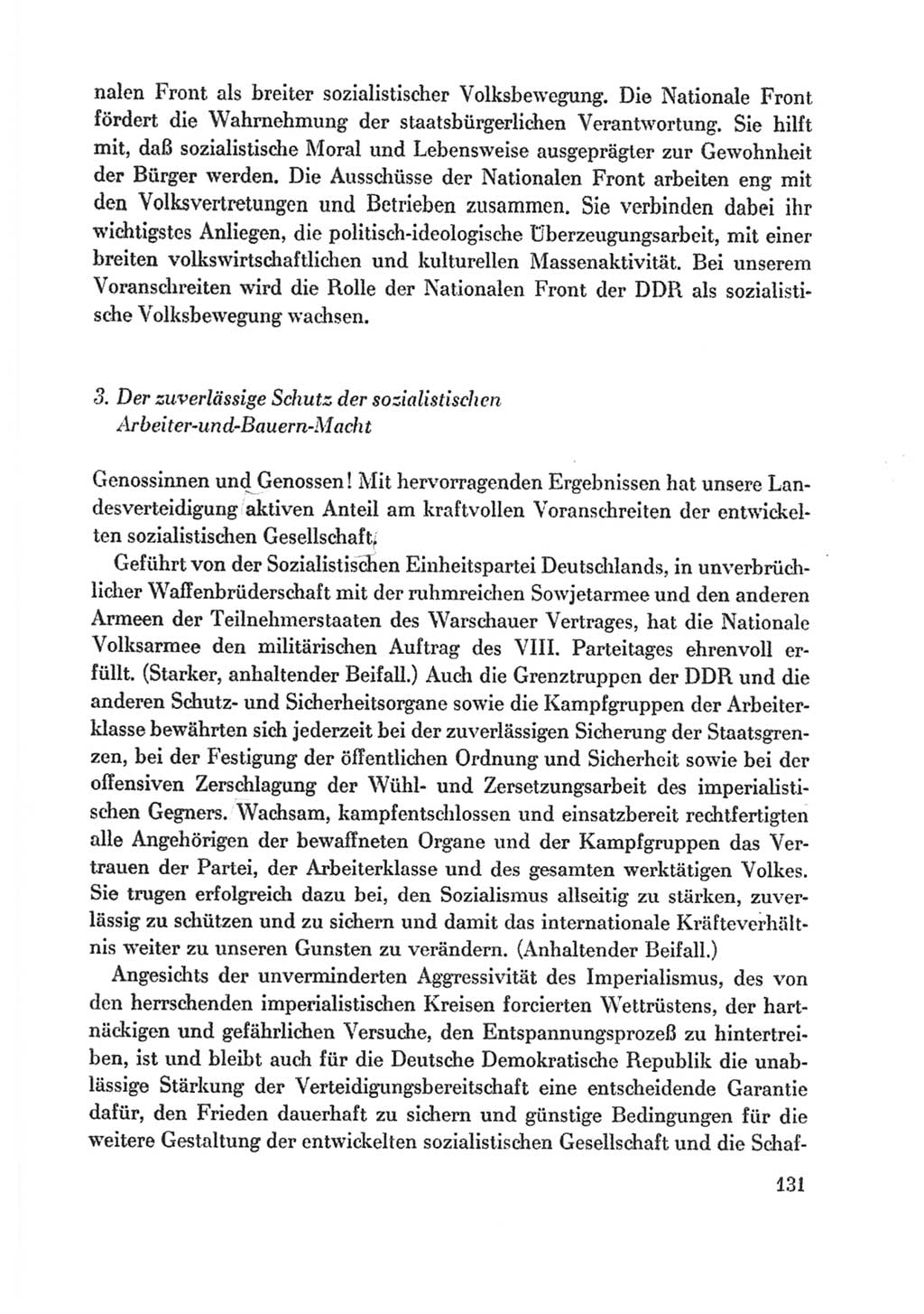 Protokoll der Verhandlungen des Ⅸ. Parteitages der Sozialistischen Einheitspartei Deutschlands (SED) [Deutsche Demokratische Republik (DDR)] 1976, Band 1, Seite 131 (Prot. Verh. Ⅸ. PT SED DDR 1976, Bd. 1, S. 131)