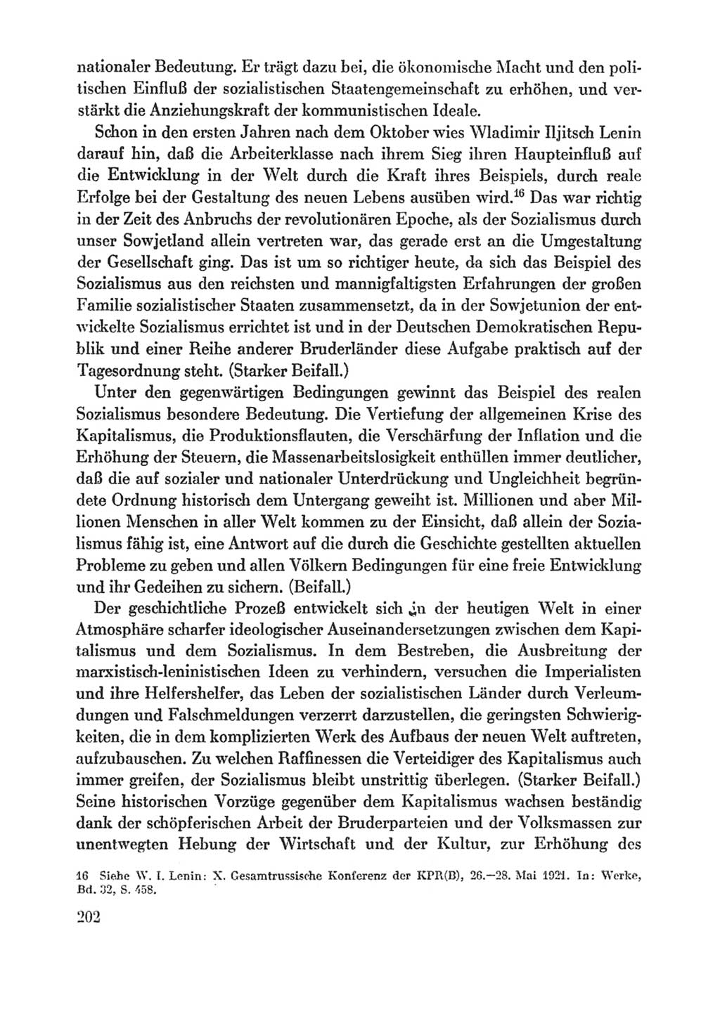 Protokoll der Verhandlungen des Ⅸ. Parteitages der Sozialistischen Einheitspartei Deutschlands (SED) [Deutsche Demokratische Republik (DDR)] 1976, Band 1, Seite 202 (Prot. Verh. Ⅸ. PT SED DDR 1976, Bd. 1, S. 202)