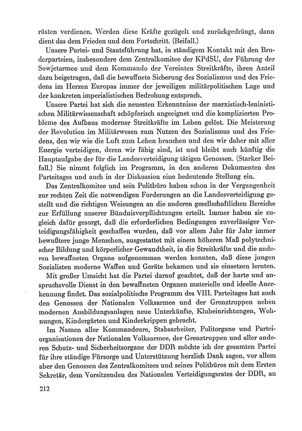 Protokoll der Verhandlungen des Ⅸ. Parteitages der Sozialistischen Einheitspartei Deutschlands (SED) [Deutsche Demokratische Republik (DDR)] 1976, Band 1, Seite 212 (Prot. Verh. Ⅸ. PT SED DDR 1976, Bd. 1, S. 212)