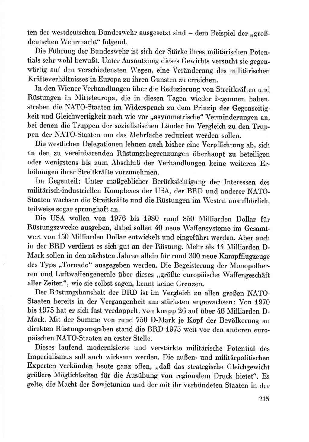 Protokoll der Verhandlungen des Ⅸ. Parteitages der Sozialistischen Einheitspartei Deutschlands (SED) [Deutsche Demokratische Republik (DDR)] 1976, Band 1, Seite 215 (Prot. Verh. Ⅸ. PT SED DDR 1976, Bd. 1, S. 215)