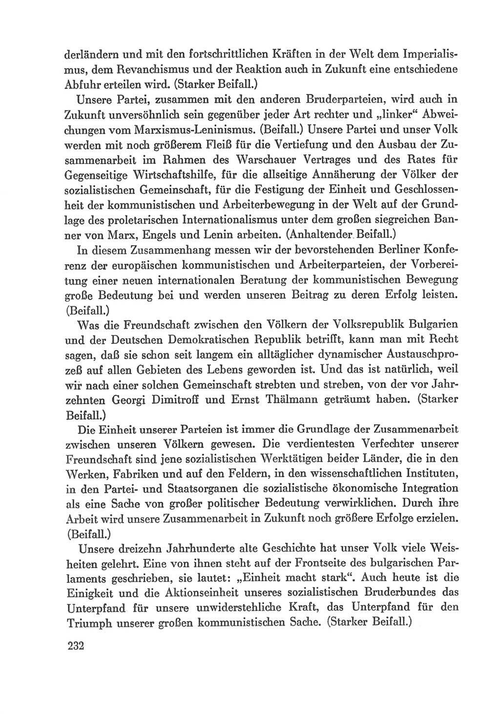 Protokoll der Verhandlungen des Ⅸ. Parteitages der Sozialistischen Einheitspartei Deutschlands (SED) [Deutsche Demokratische Republik (DDR)] 1976, Band 1, Seite 232 (Prot. Verh. Ⅸ. PT SED DDR 1976, Bd. 1, S. 232)