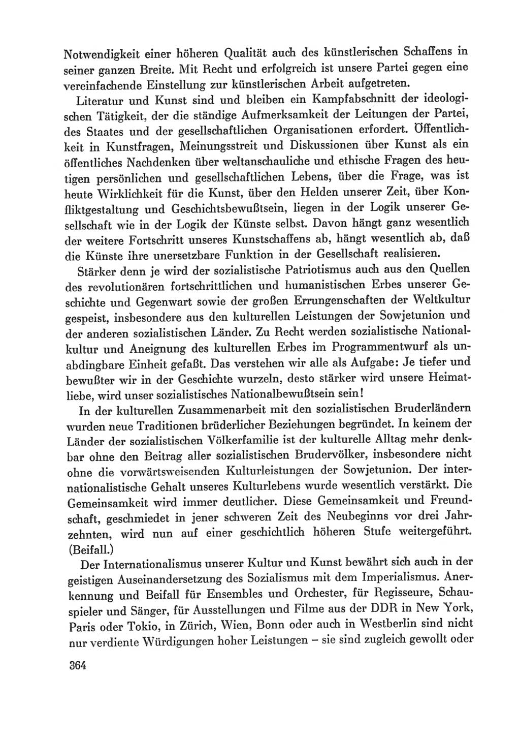 Protokoll der Verhandlungen des Ⅸ. Parteitages der Sozialistischen Einheitspartei Deutschlands (SED) [Deutsche Demokratische Republik (DDR)] 1976, Band 1, Seite 364 (Prot. Verh. Ⅸ. PT SED DDR 1976, Bd. 1, S. 364)