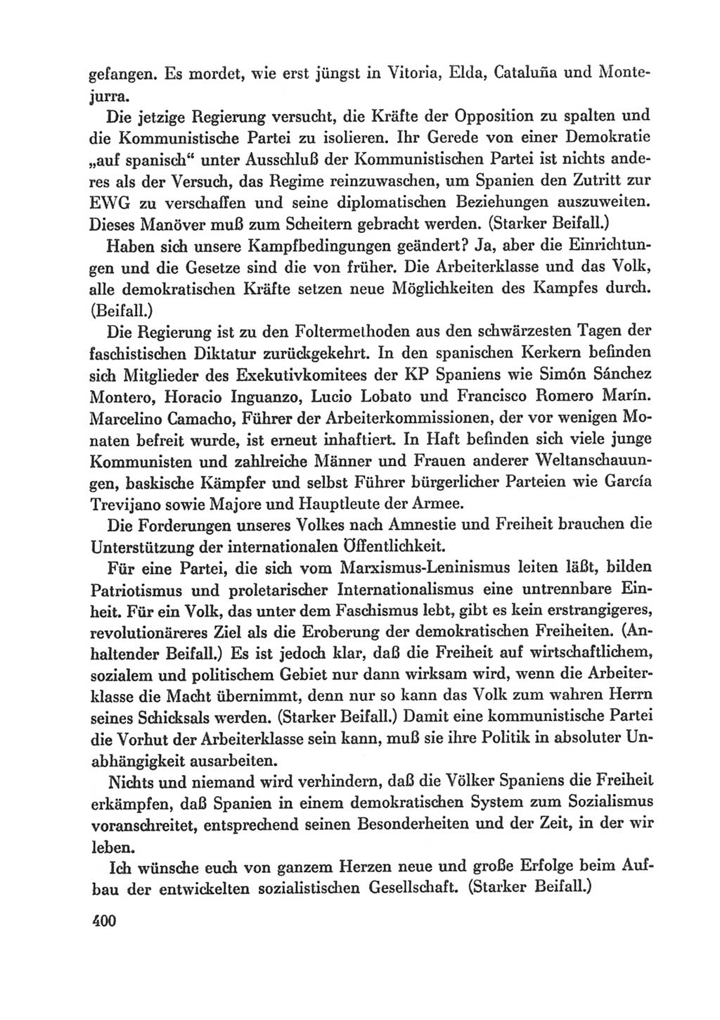 Protokoll der Verhandlungen des Ⅸ. Parteitages der Sozialistischen Einheitspartei Deutschlands (SED) [Deutsche Demokratische Republik (DDR)] 1976, Band 1, Seite 400 (Prot. Verh. Ⅸ. PT SED DDR 1976, Bd. 1, S. 400)