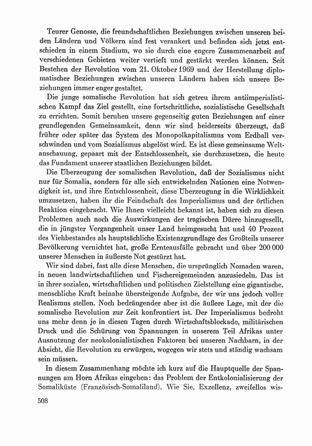 Protokoll der Verhandlungen des Ⅸ. Parteitages der Sozialistischen Einheitspartei Deutschlands (SED) [Deutsche Demokratische Republik (DDR)] 1976, Band 1, Seite 508 (Prot. Verh. Ⅸ. PT SED DDR 1976, Bd. 1, S. 508)