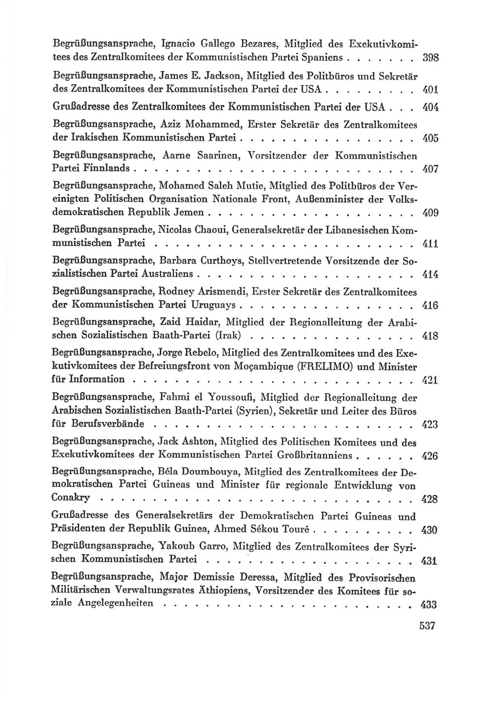 Protokoll der Verhandlungen des Ⅸ. Parteitages der Sozialistischen Einheitspartei Deutschlands (SED) [Deutsche Demokratische Republik (DDR)] 1976, Band 1, Seite 537 (Prot. Verh. Ⅸ. PT SED DDR 1976, Bd. 1, S. 537)