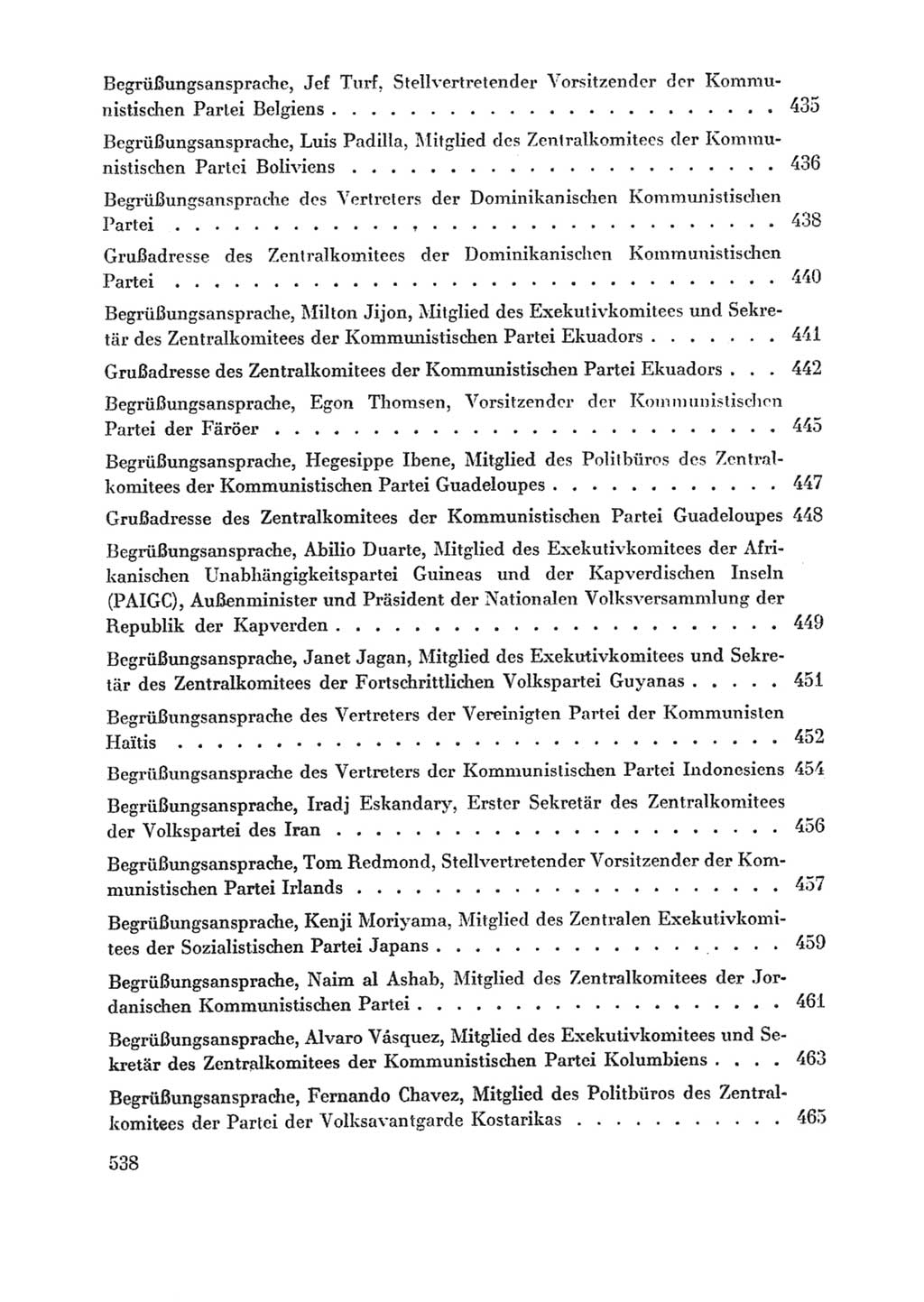 Protokoll der Verhandlungen des Ⅸ. Parteitages der Sozialistischen Einheitspartei Deutschlands (SED) [Deutsche Demokratische Republik (DDR)] 1976, Band 1, Seite 538 (Prot. Verh. Ⅸ. PT SED DDR 1976, Bd. 1, S. 538)