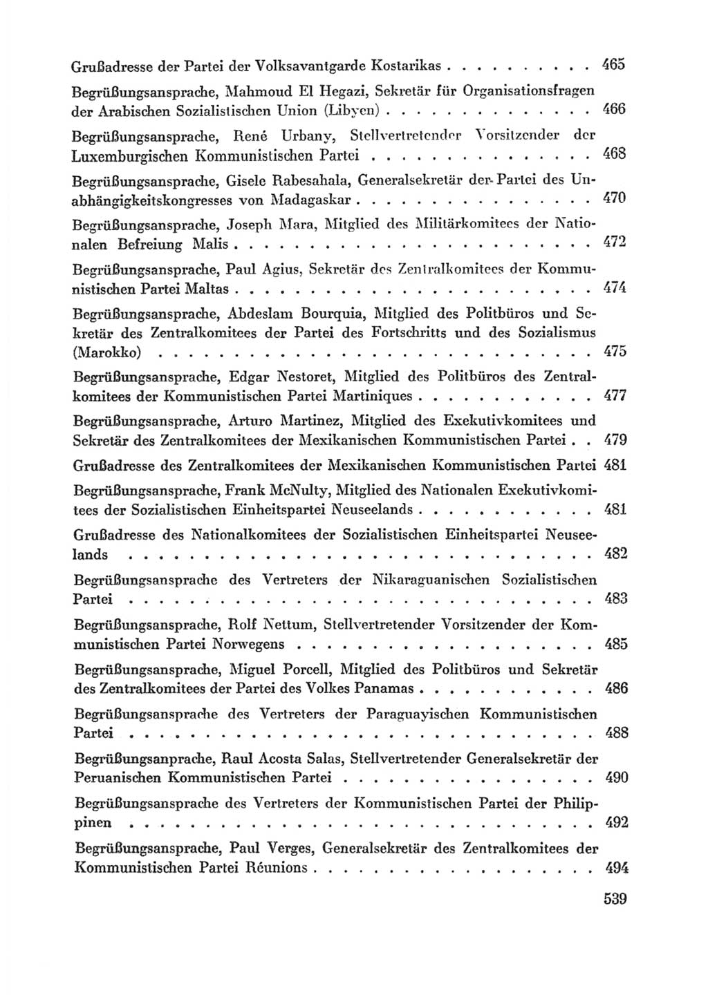 Protokoll der Verhandlungen des Ⅸ. Parteitages der Sozialistischen Einheitspartei Deutschlands (SED) [Deutsche Demokratische Republik (DDR)] 1976, Band 1, Seite 539 (Prot. Verh. Ⅸ. PT SED DDR 1976, Bd. 1, S. 539)