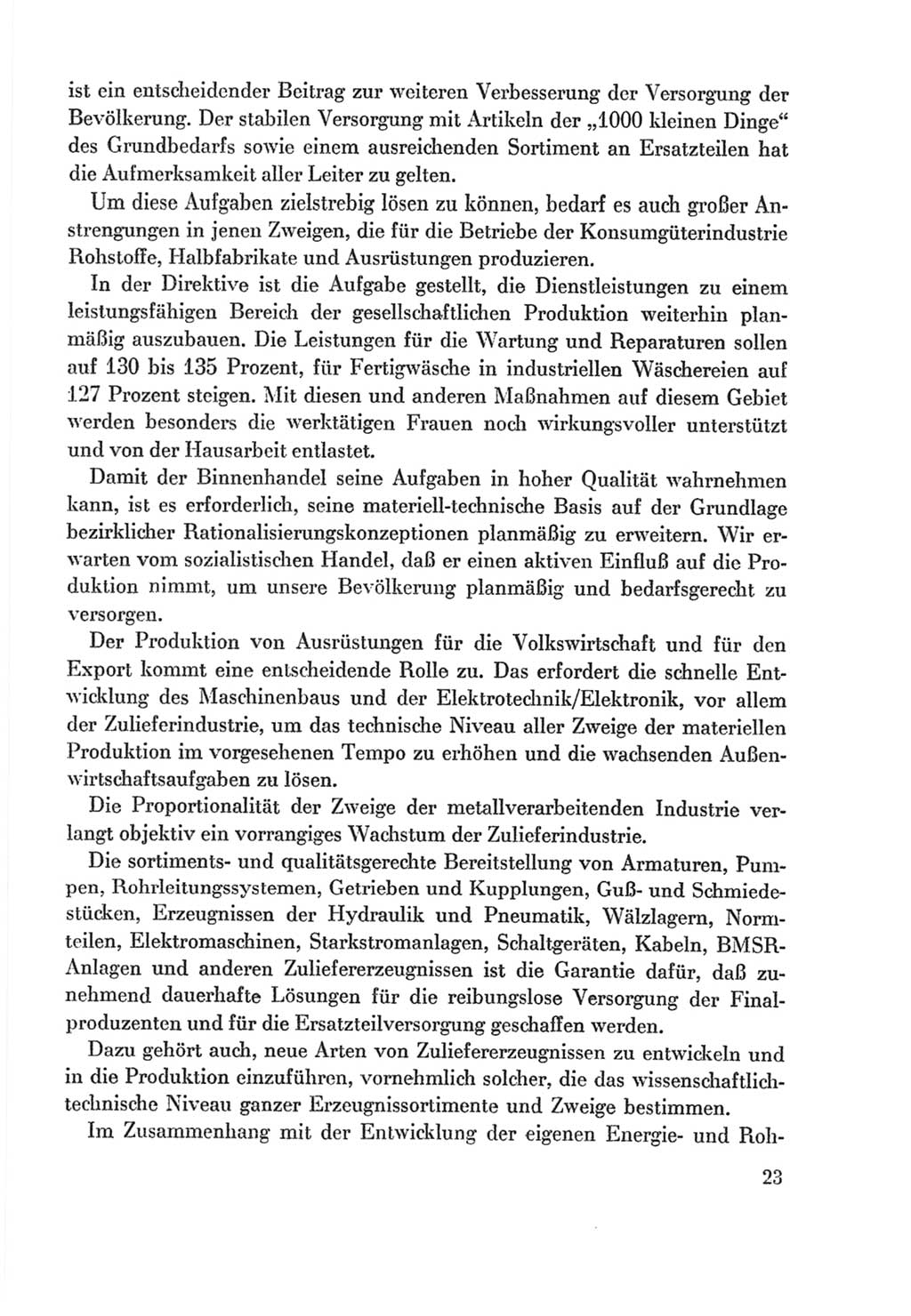 Protokoll der Verhandlungen des Ⅸ. Parteitages der Sozialistischen Einheitspartei Deutschlands (SED) [Deutsche Demokratische Republik (DDR)] 1976, Band 2, Seite 23 (Prot. Verh. Ⅸ. PT SED DDR 1976, Bd. 2, S. 23)