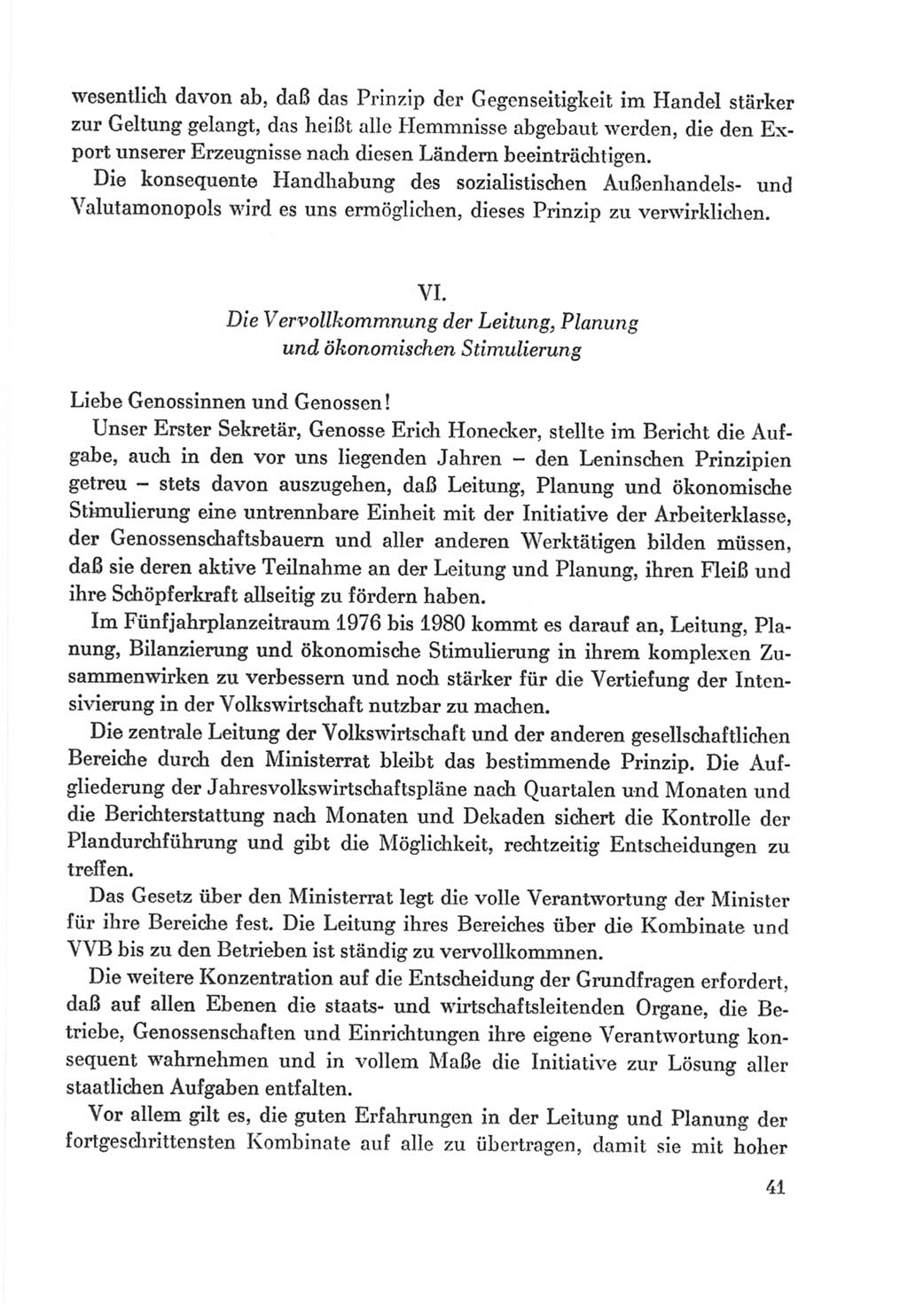 Protokoll der Verhandlungen des Ⅸ. Parteitages der Sozialistischen Einheitspartei Deutschlands (SED) [Deutsche Demokratische Republik (DDR)] 1976, Band 2, Seite 41 (Prot. Verh. Ⅸ. PT SED DDR 1976, Bd. 2, S. 41)