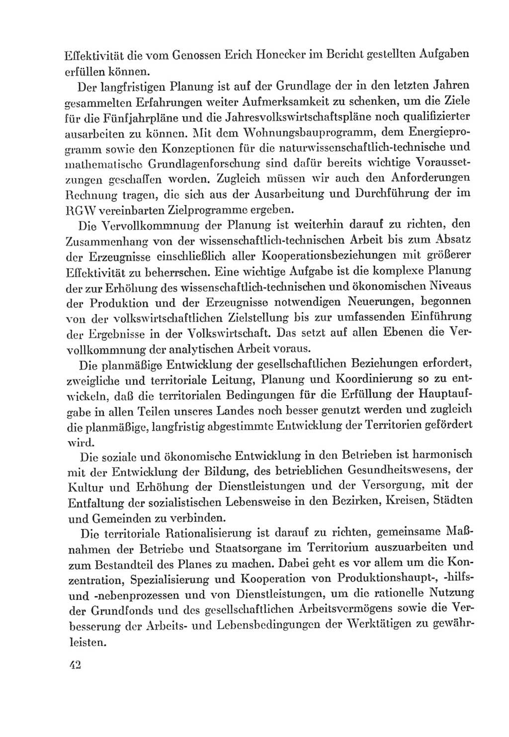 Protokoll der Verhandlungen des Ⅸ. Parteitages der Sozialistischen Einheitspartei Deutschlands (SED) [Deutsche Demokratische Republik (DDR)] 1976, Band 2, Seite 42 (Prot. Verh. Ⅸ. PT SED DDR 1976, Bd. 2, S. 42)