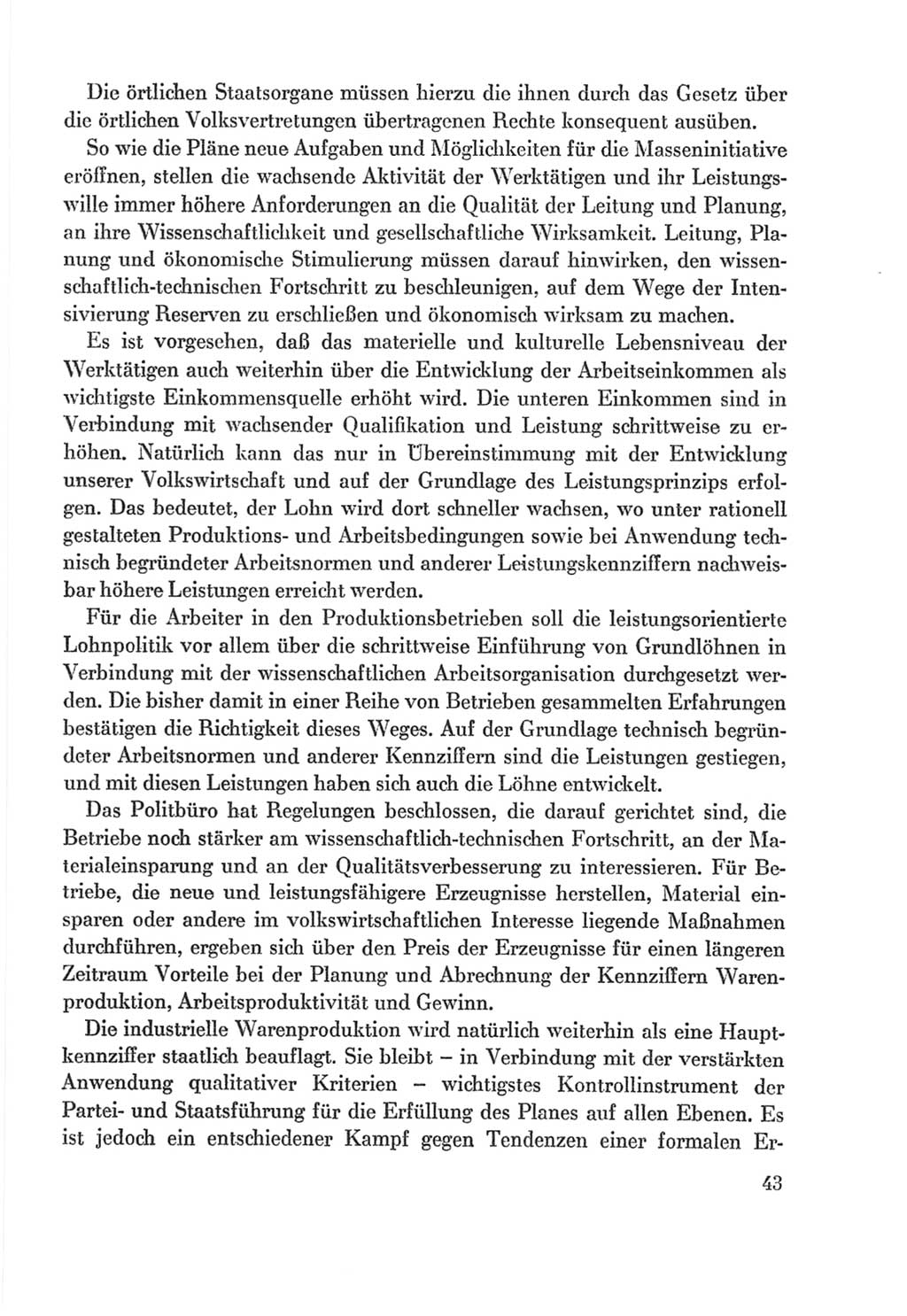 Protokoll der Verhandlungen des Ⅸ. Parteitages der Sozialistischen Einheitspartei Deutschlands (SED) [Deutsche Demokratische Republik (DDR)] 1976, Band 2, Seite 43 (Prot. Verh. Ⅸ. PT SED DDR 1976, Bd. 2, S. 43)